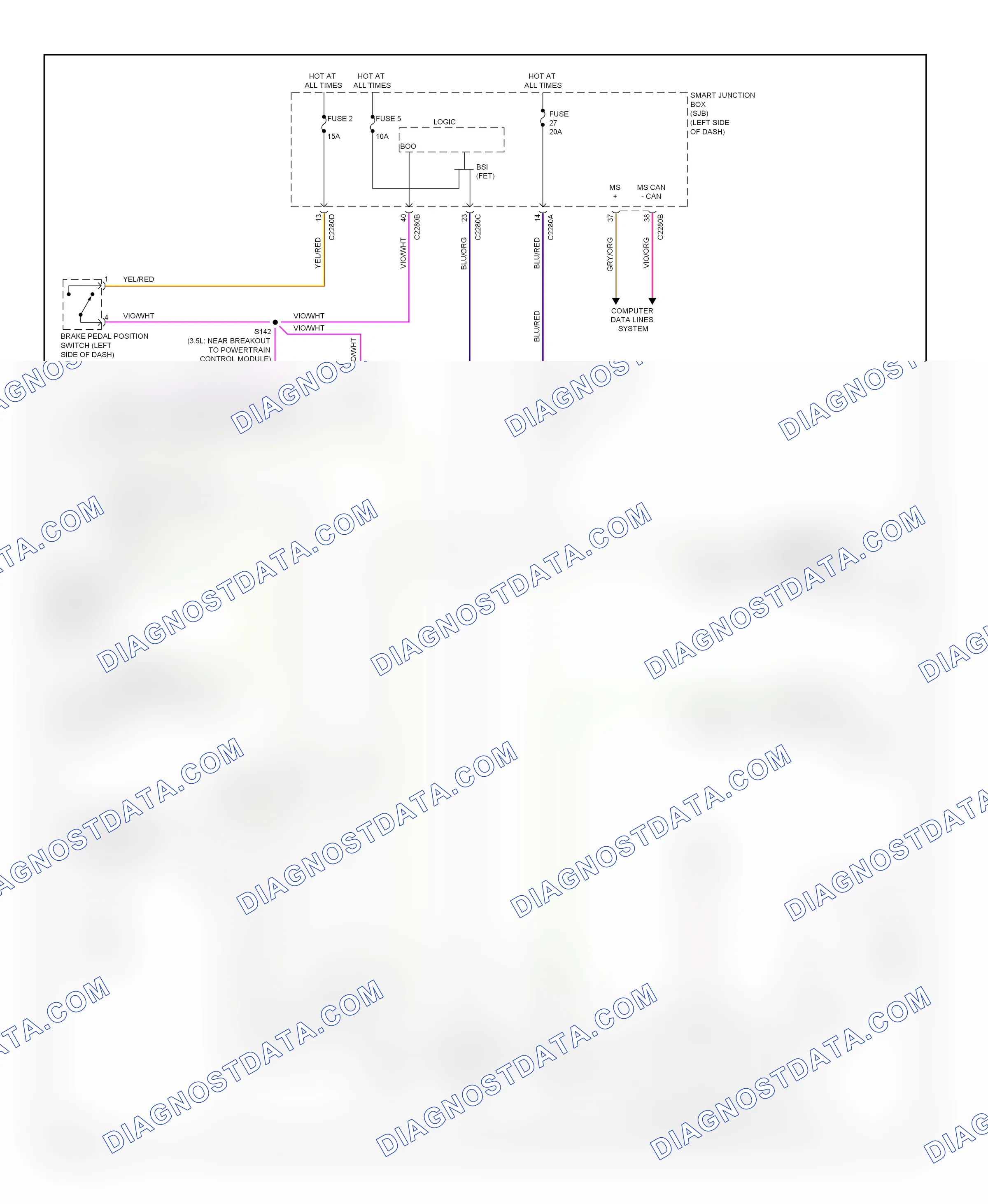 Shift interlock — Shift interlock circuit — Shift interlock circuit. Lincoln MKZ I facelift (2009-2012)