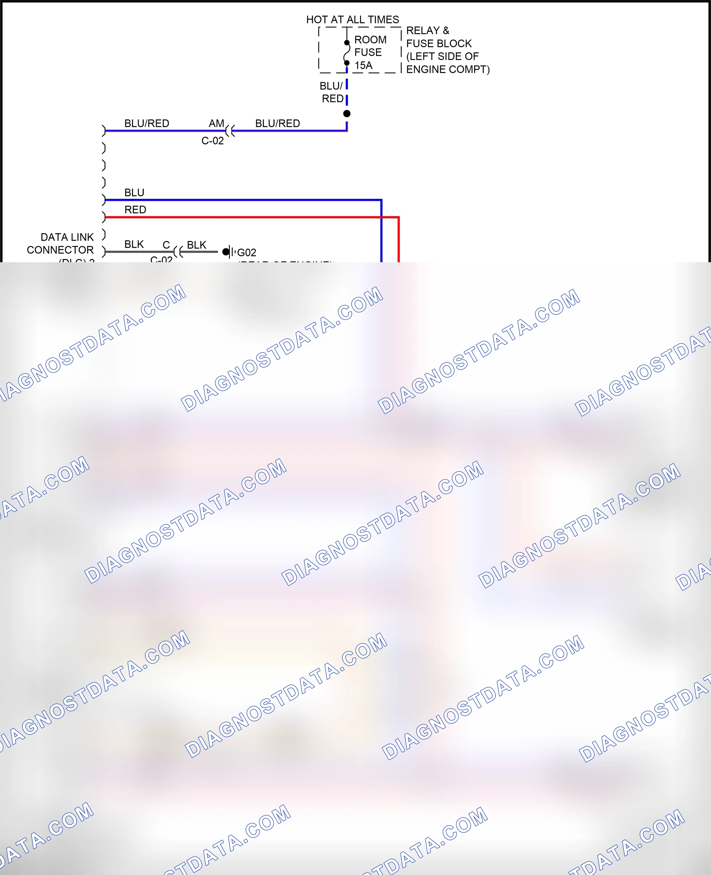 Computer data lines — Computer data lines circuit — Computer data lines circuit. Mazda 2 II facelift (2010-2014)