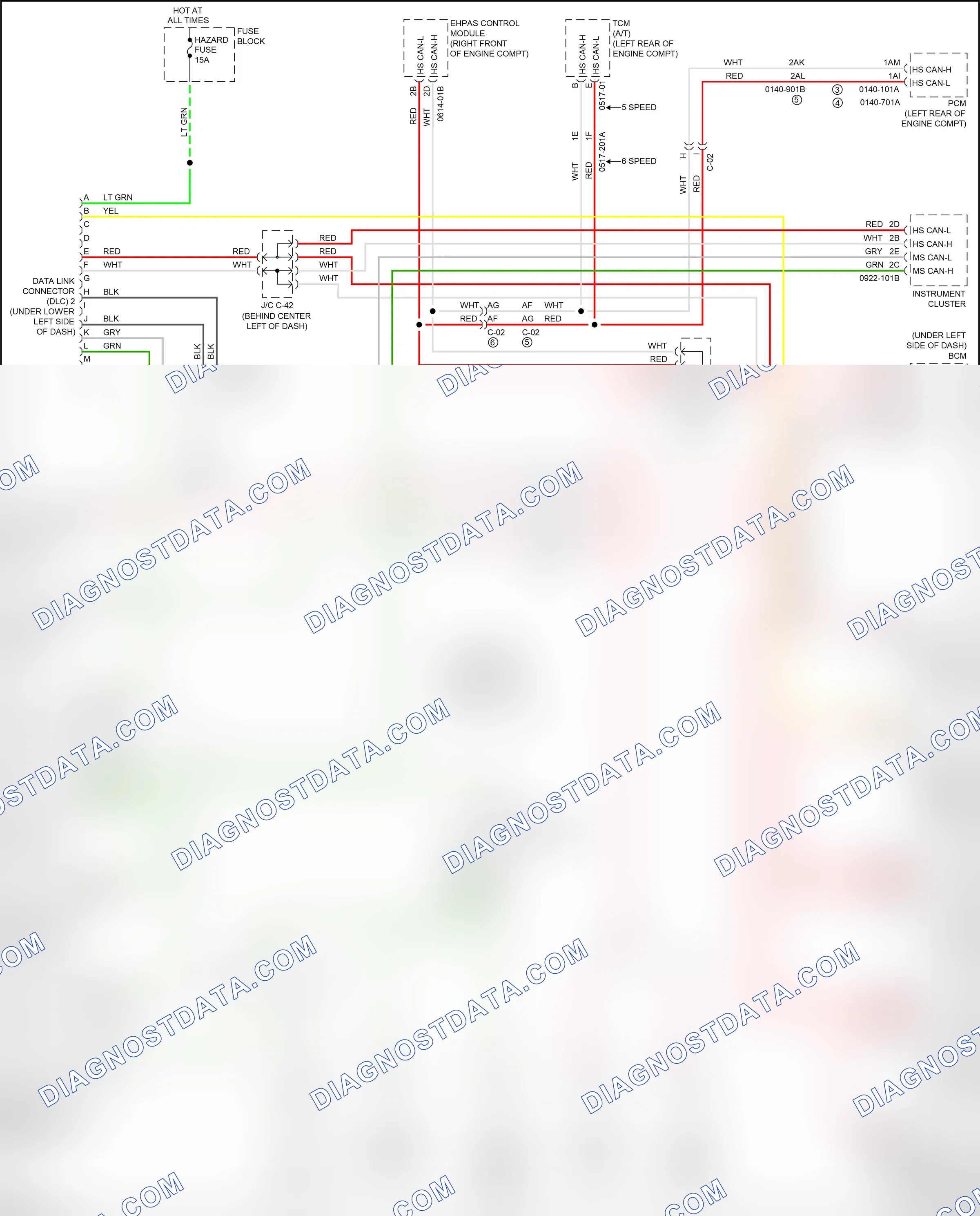 Computer data lines — Computer data lines circuit — Computer data lines circuit. Mazda 3 MPS II facelift (2011-2013)