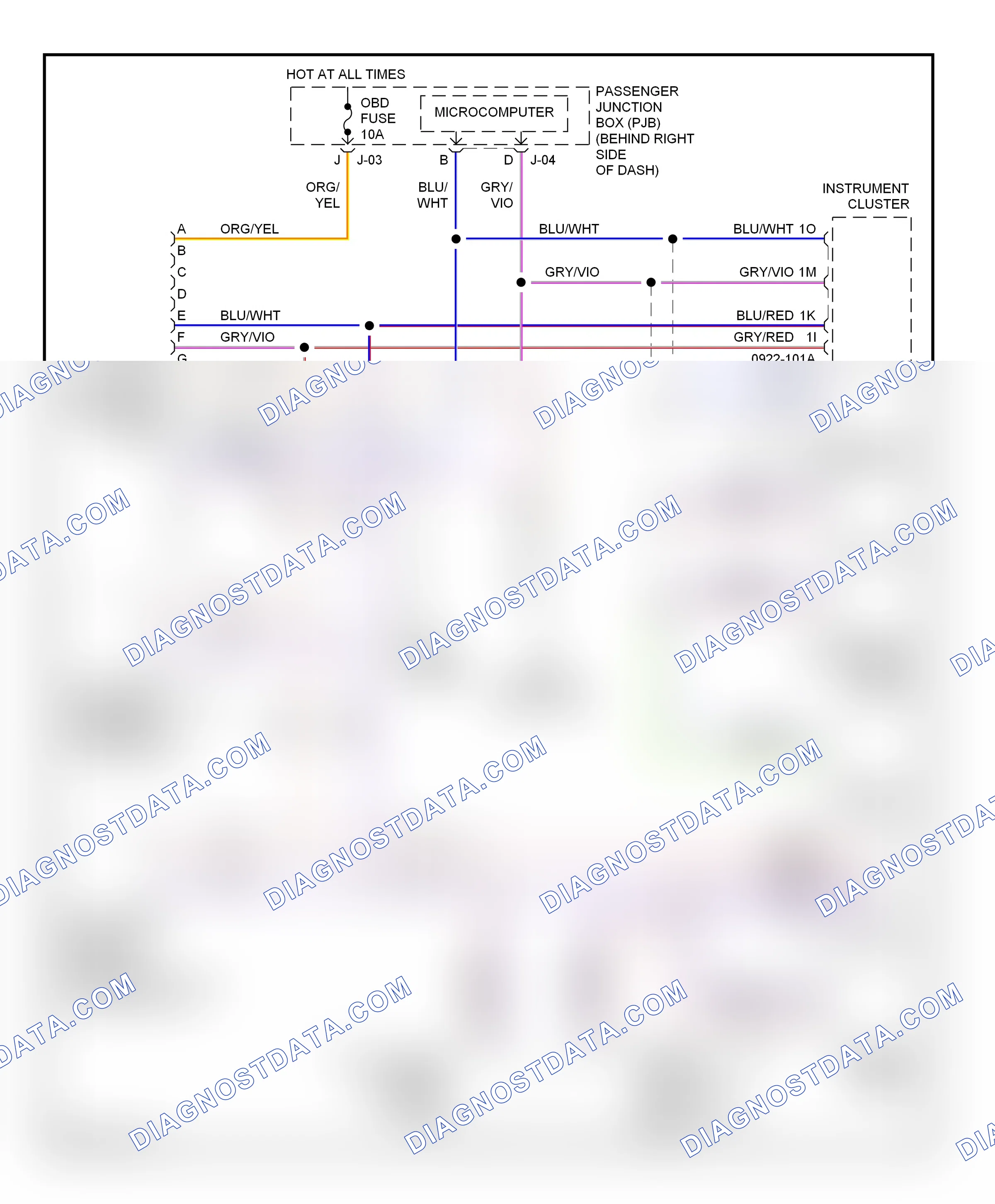 Computer data lines — Computer data lines circuit — Computer data lines circuit. Mazda 3 BK facelift (2006-2009)