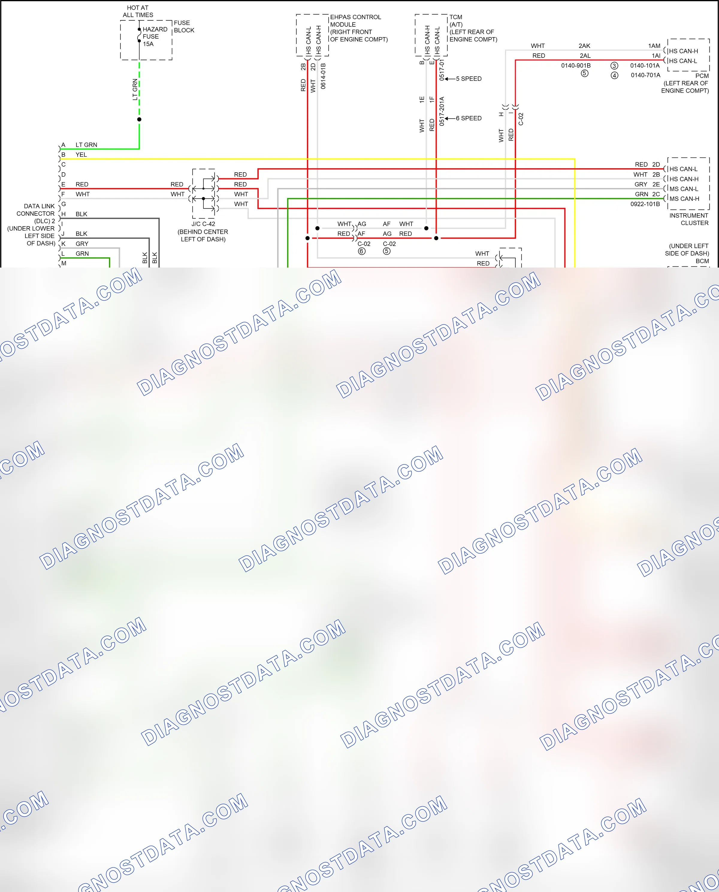 Computer data lines — Computer data lines circuit — Computer data lines circuit. Mazda 3 BL facelift (2011-2013)
