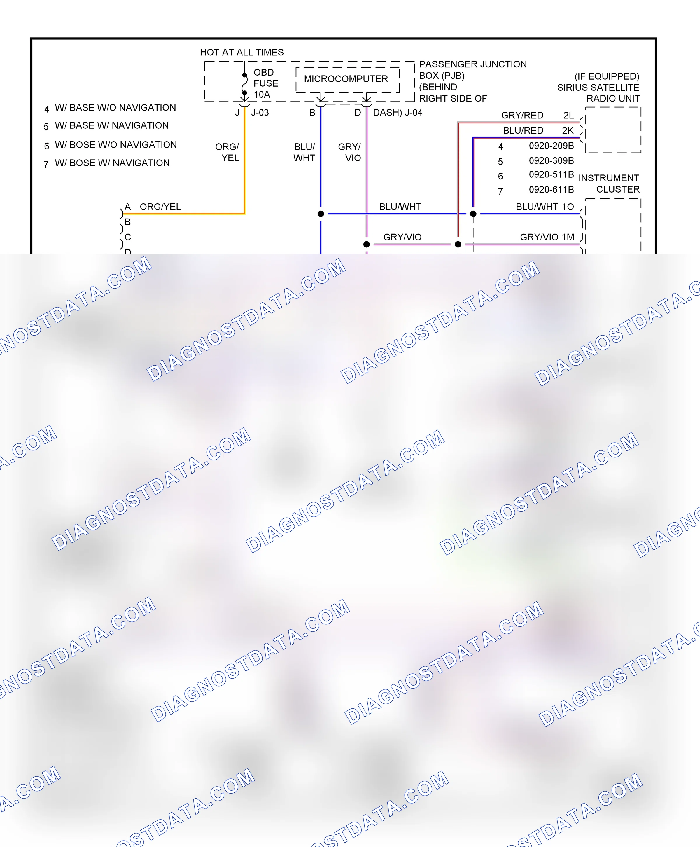 Computer data lines — Computer data lines circuit — Computer data lines circuit. Mazda 3 BL (2008-2011)