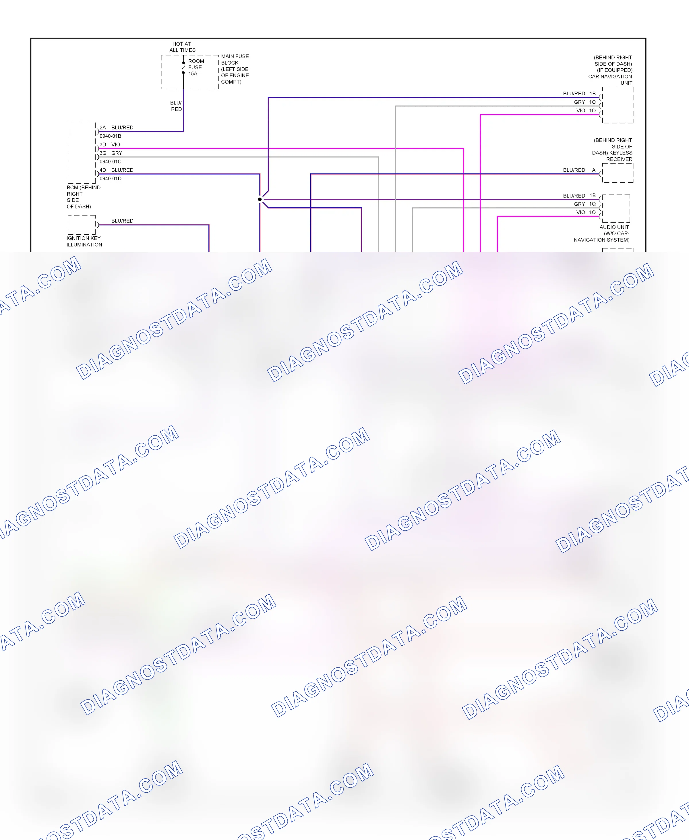 Computer data lines — Computer data lines circuit — Computer data lines circuit. Mazda 5 I facelift (2007-2010)