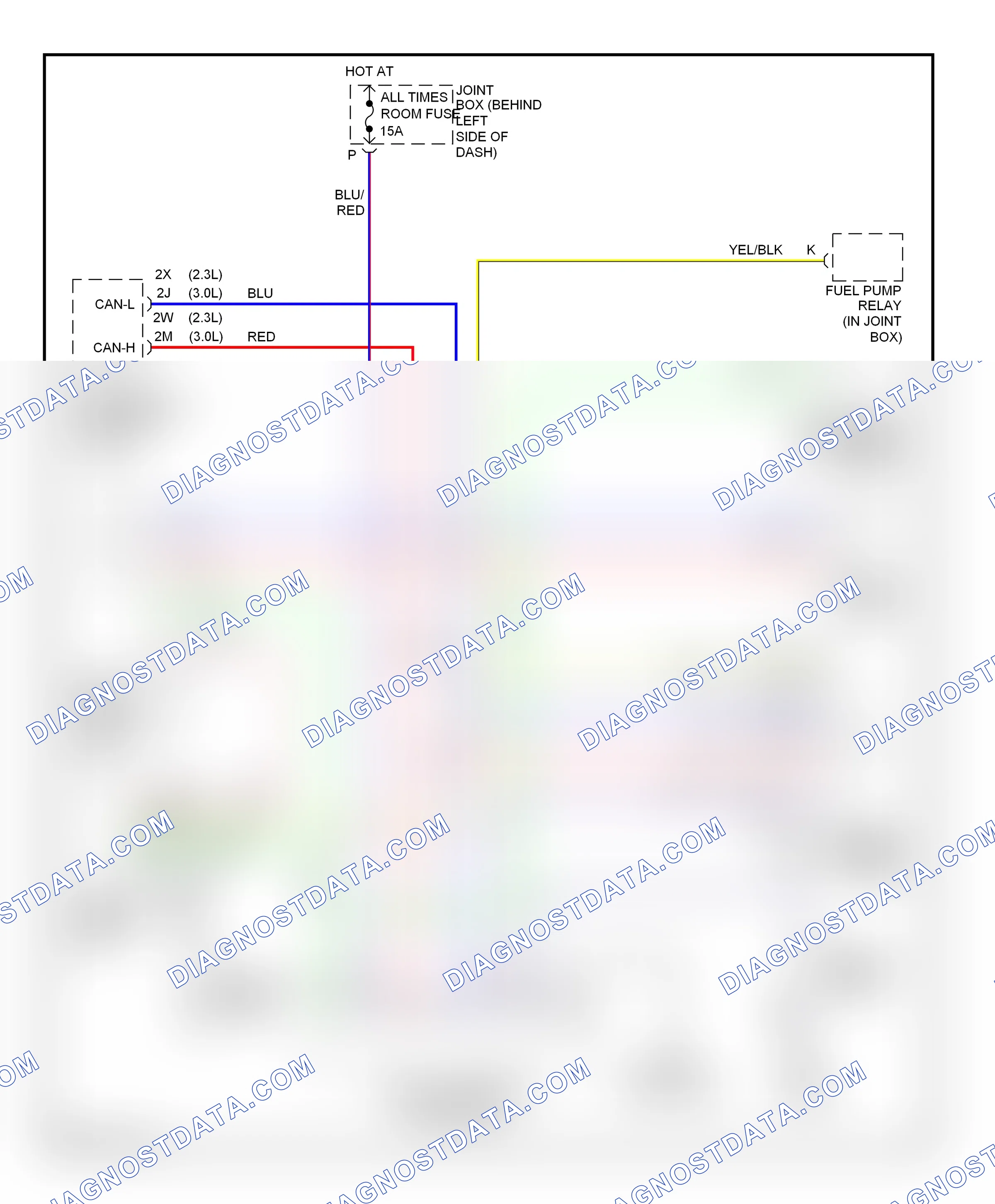 Computer data lines — Computer data lines circuit — Computer data lines circuit. Mazda 6 GG (2002-2005)