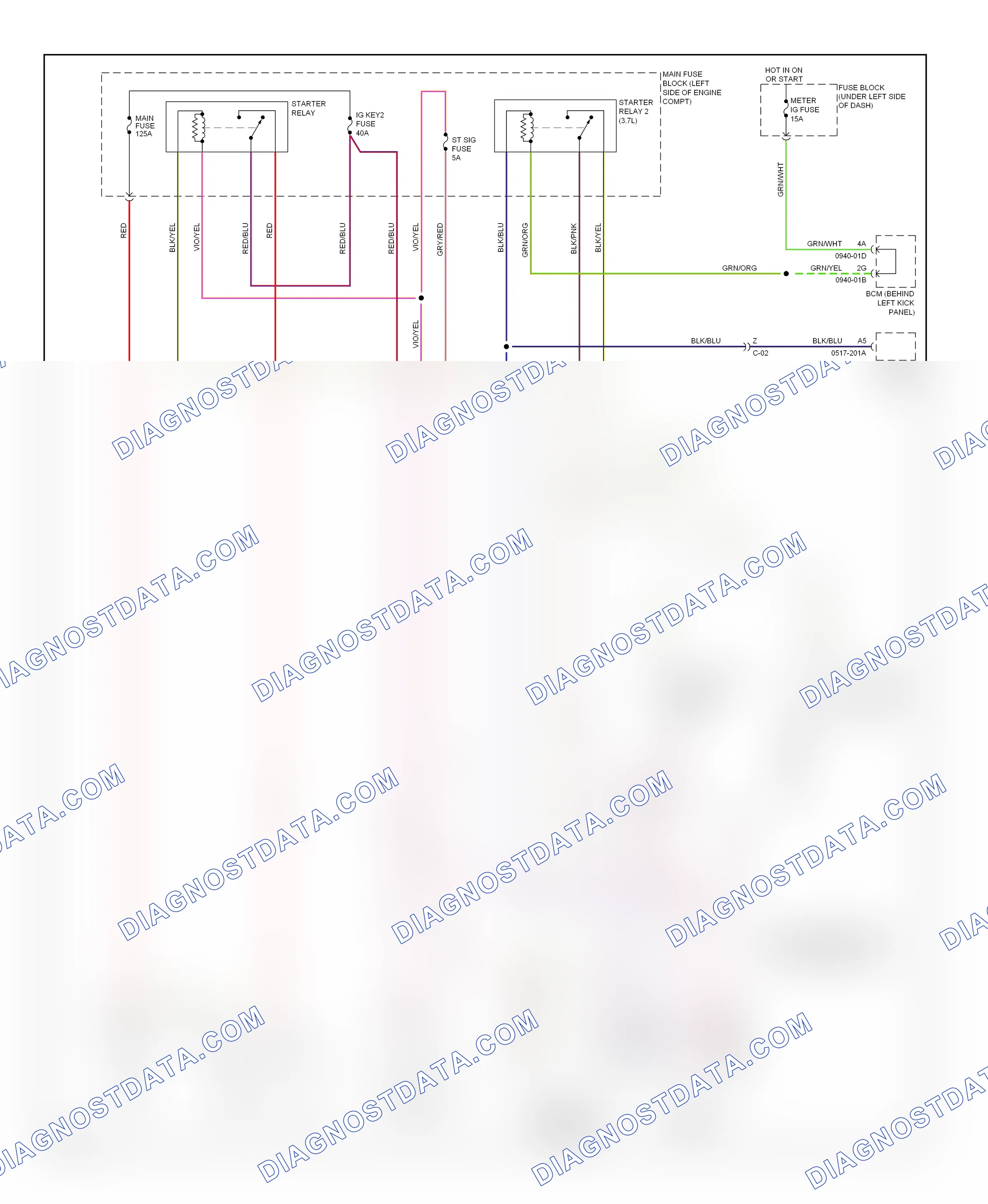 Starting/charging — Starting circuit — Starting circuit. Mazda 6 GH facelift (2009-2013)