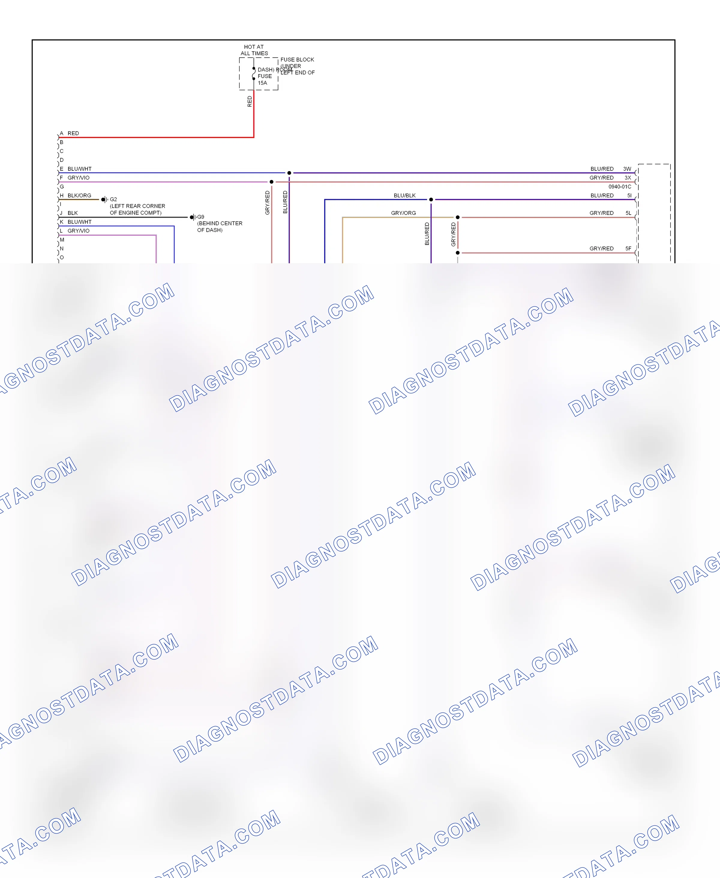 Computer data lines — Computer data lines circuit — Computer data lines circuit. Mazda CX-7 I (2006-2009)