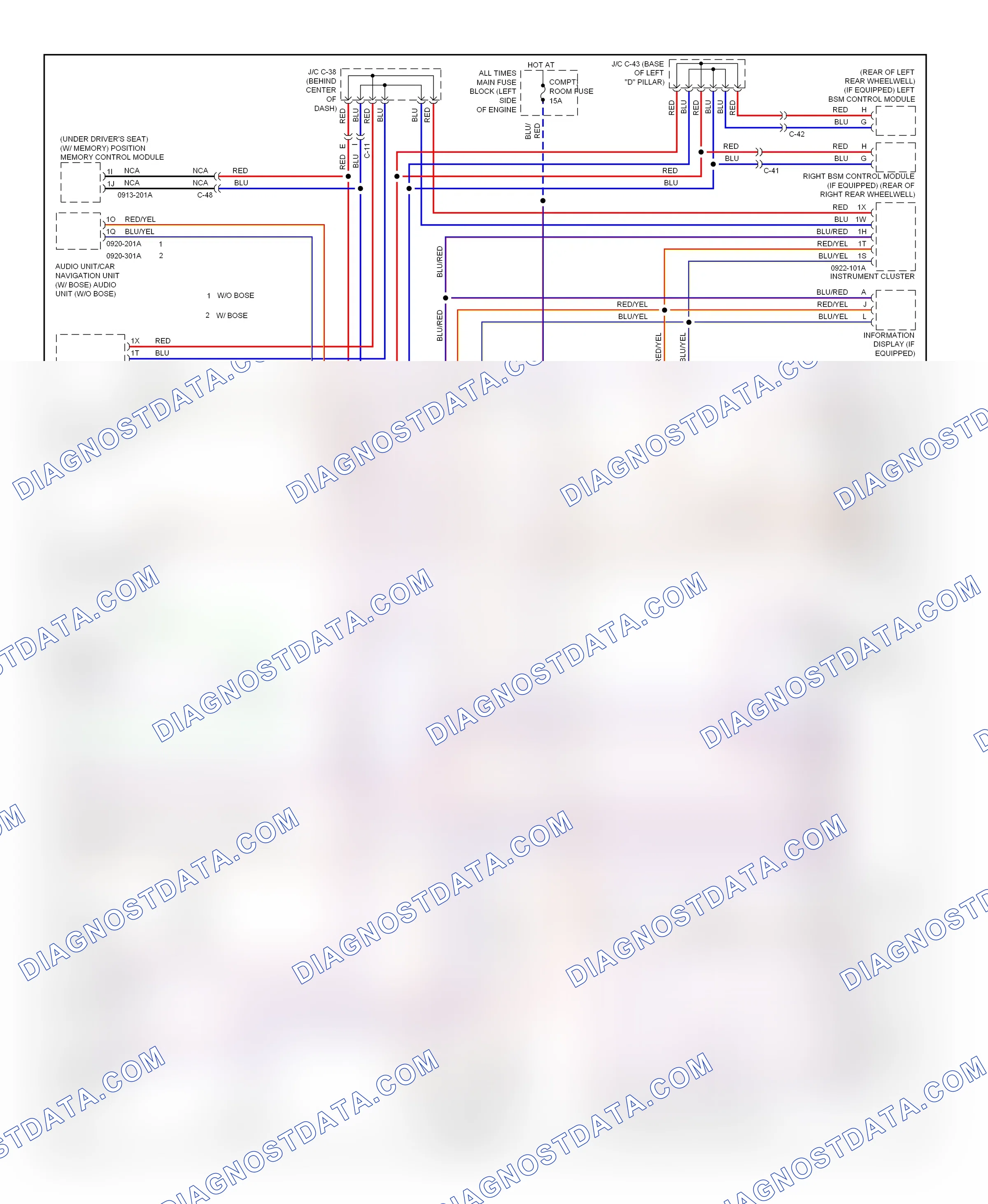 Computer data lines — Computer data lines circuit — Computer data lines circuit. Mazda CX-9 I facelift (2012-2016)