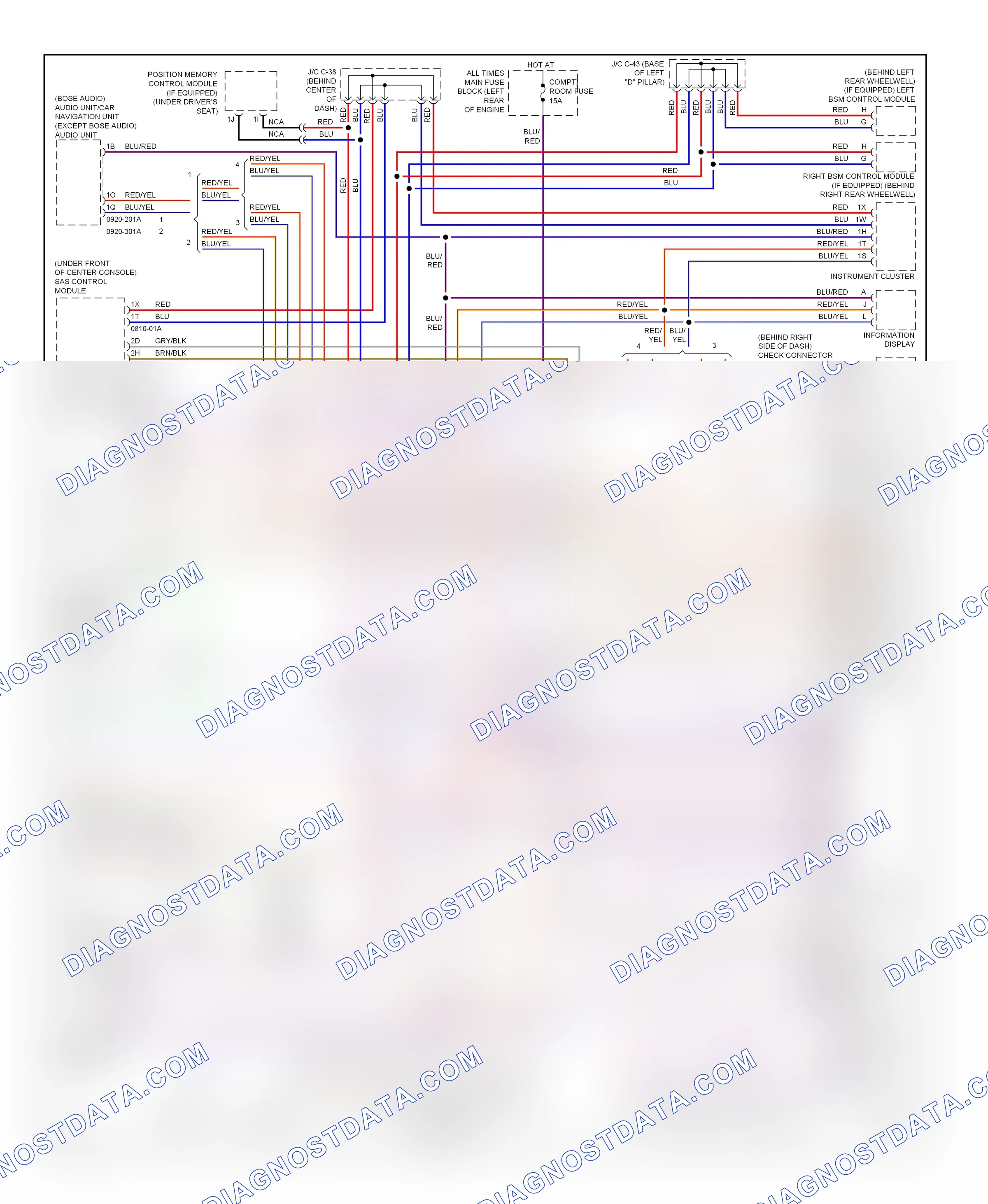 Computer data lines — Computer data lines circuit — Computer data lines circuit. Mazda CX-9 I (2006-2012)