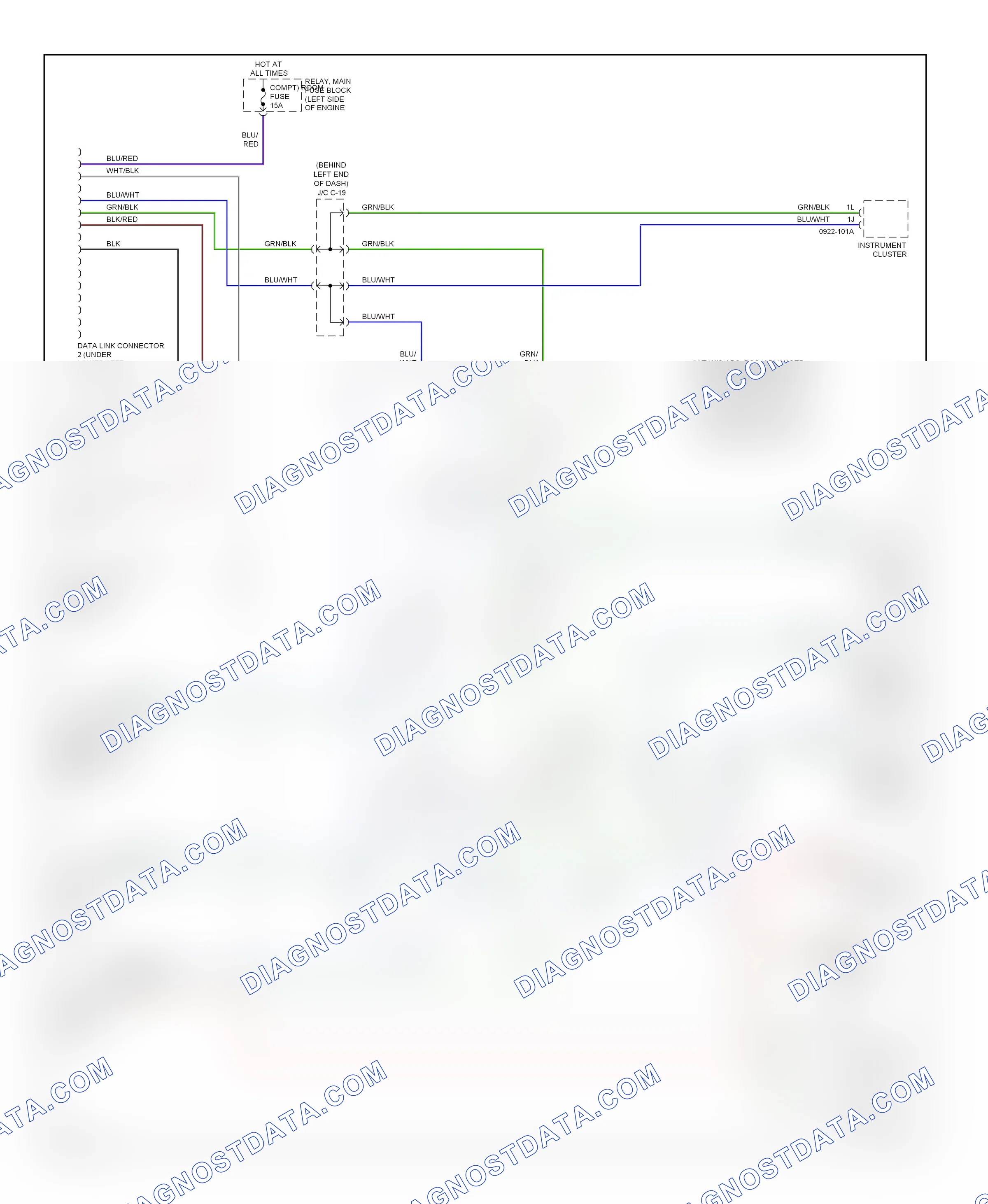 Computer data lines — Computer data lines circuit — Computer data lines circuit. Mazda MX-5 NC (2005-2008)