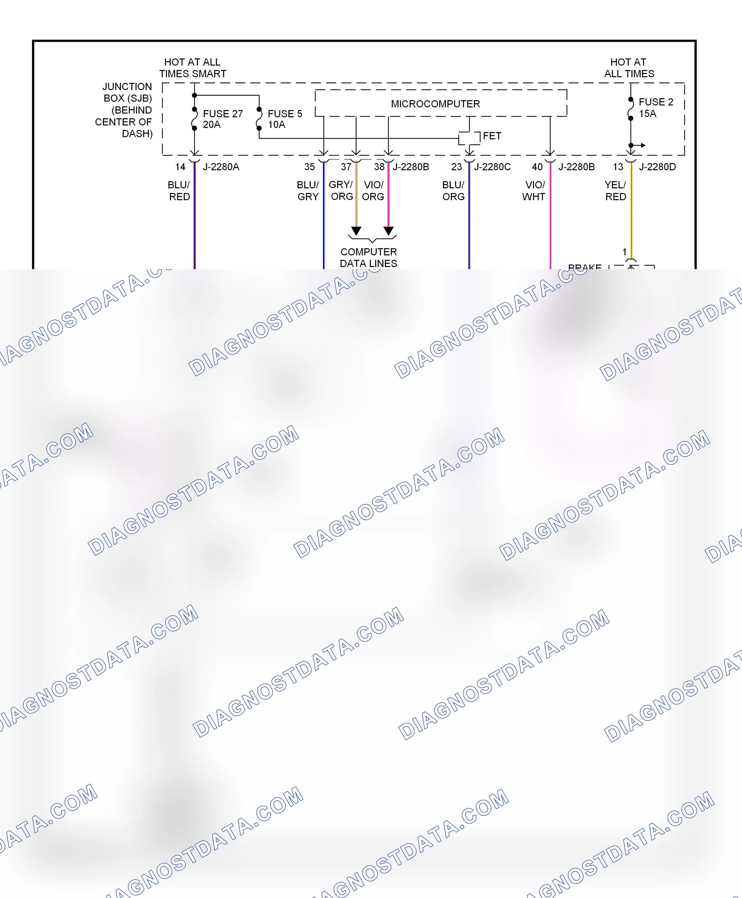 Shift interlock — Shift interlock circuit — Shift interlock circuit. Mazda Tribute II (2007-2011)
