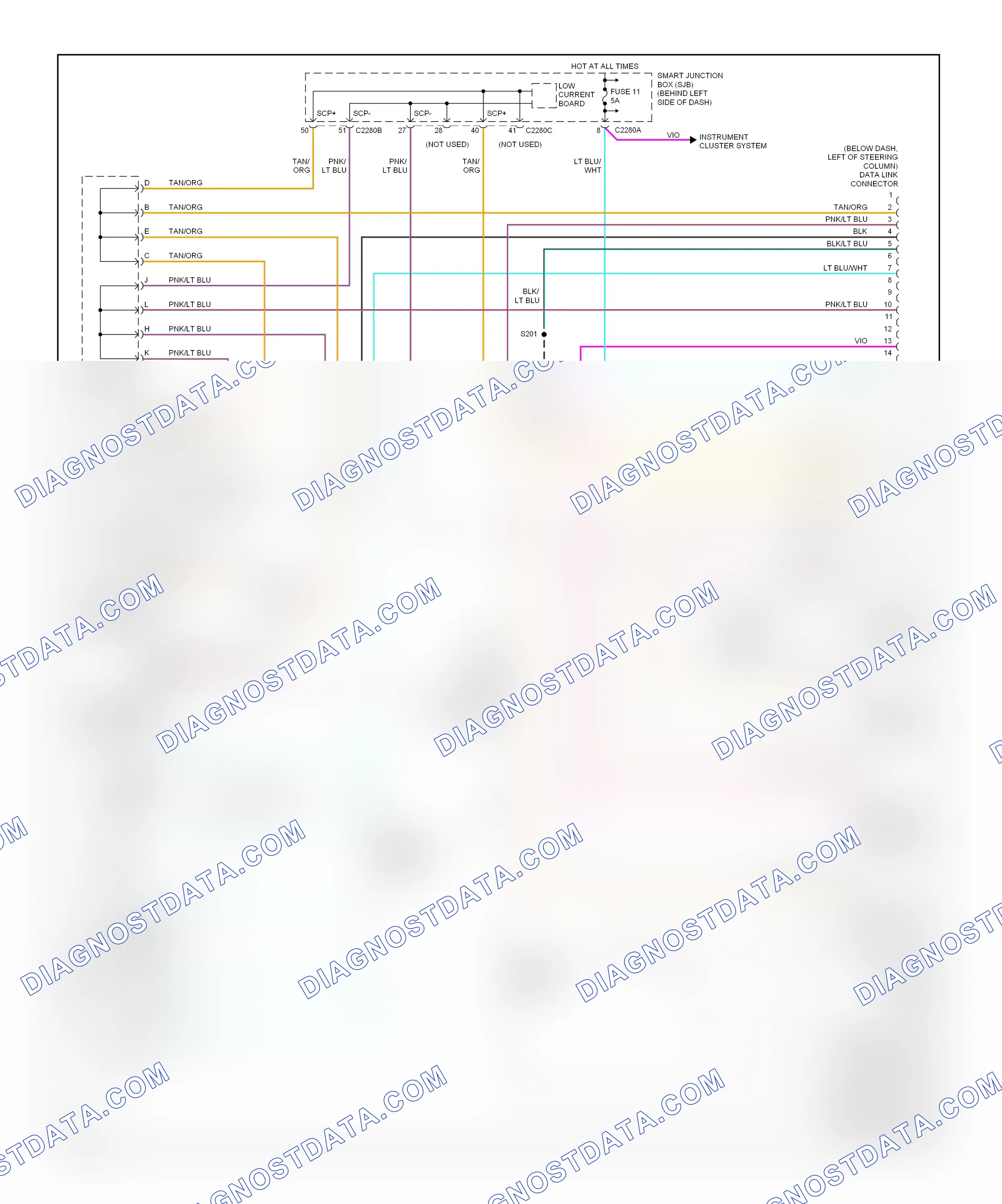 Computer data lines — Computer data lines circuit — Computer data lines circuit. Mercury Monterey VIII (2003-2007)