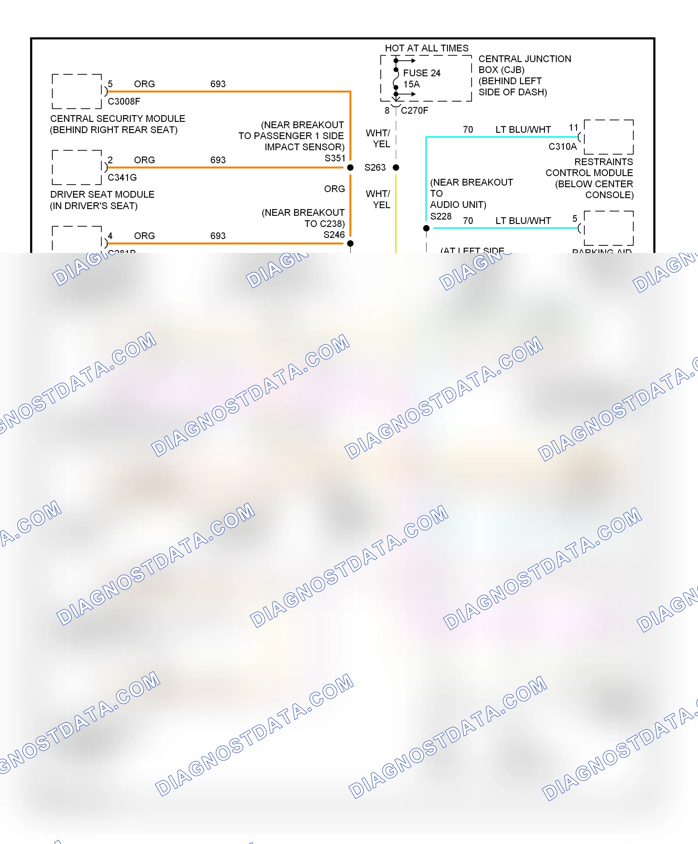 Computer data lines — Computer data lines circuit — Computer data lines circuit. Mercury Mountaineer II (2001-2005)