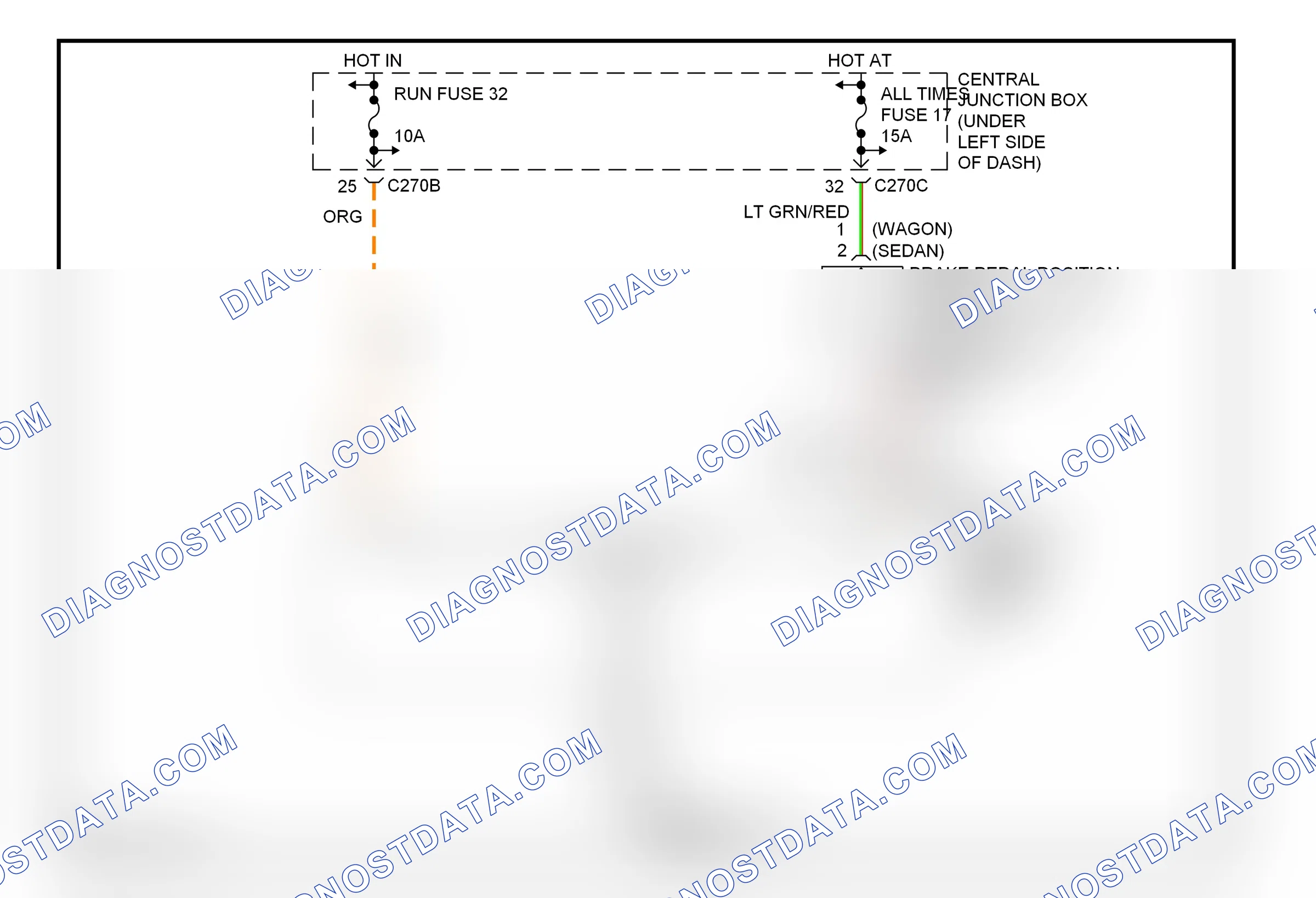 Shift interlock — Shift interlock circuit — Shift interlock circuit. Mercury Sable IV (1999-2005)