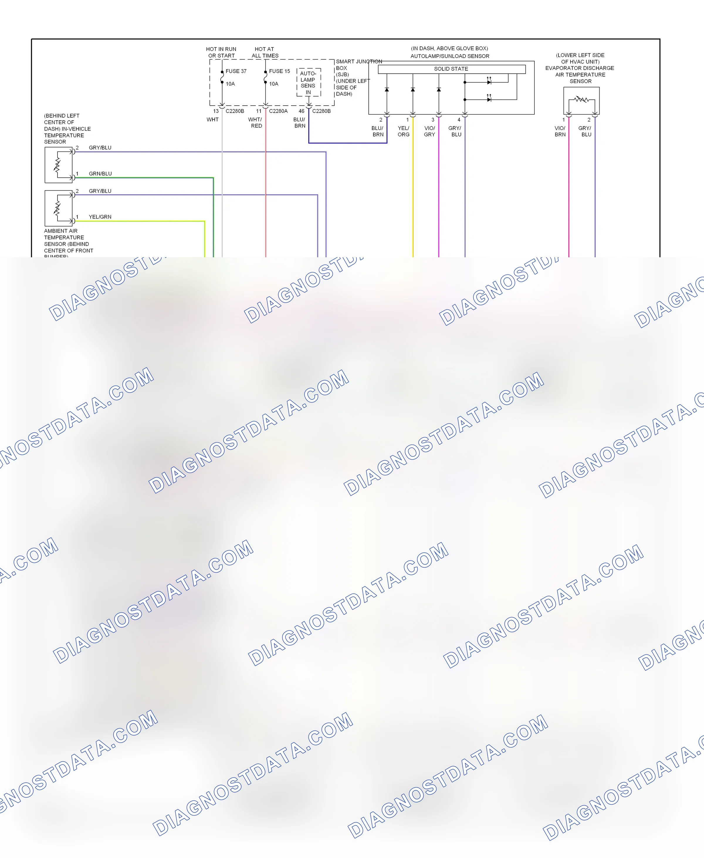 Air conditioning — Automatic a/c circuit — Automatic a/c circuit (1 of 2). Mercury Sable V (2007-2009)