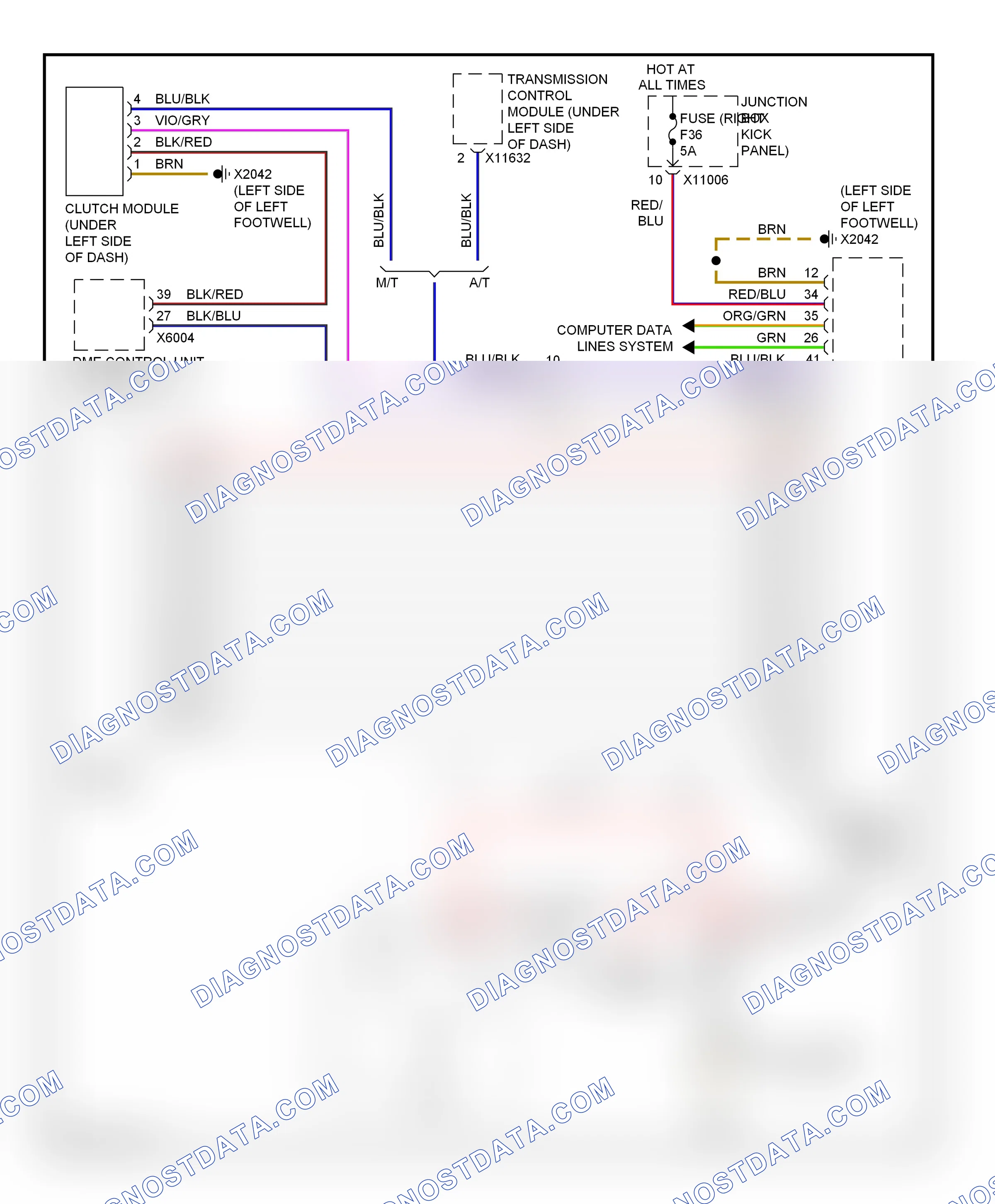 Starting/charging — Starting circuit — Starting circuit. MINI Cooper II facelift (2010-2015)