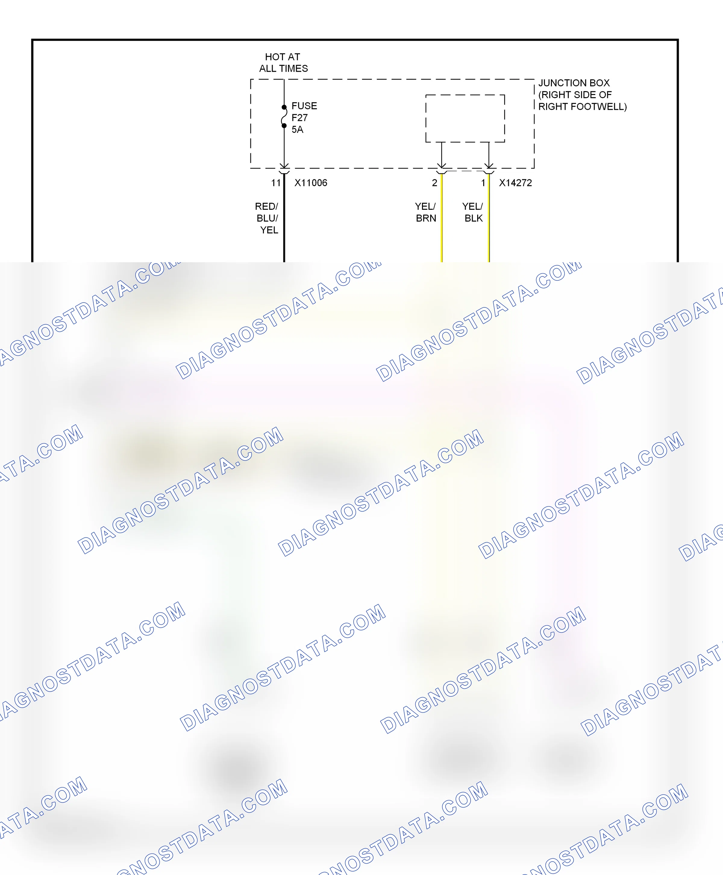 Computer data lines — Data link connector circuit, except convertible — Data link connector circuit, except convertible. MINI Cooper II (2006-2010)