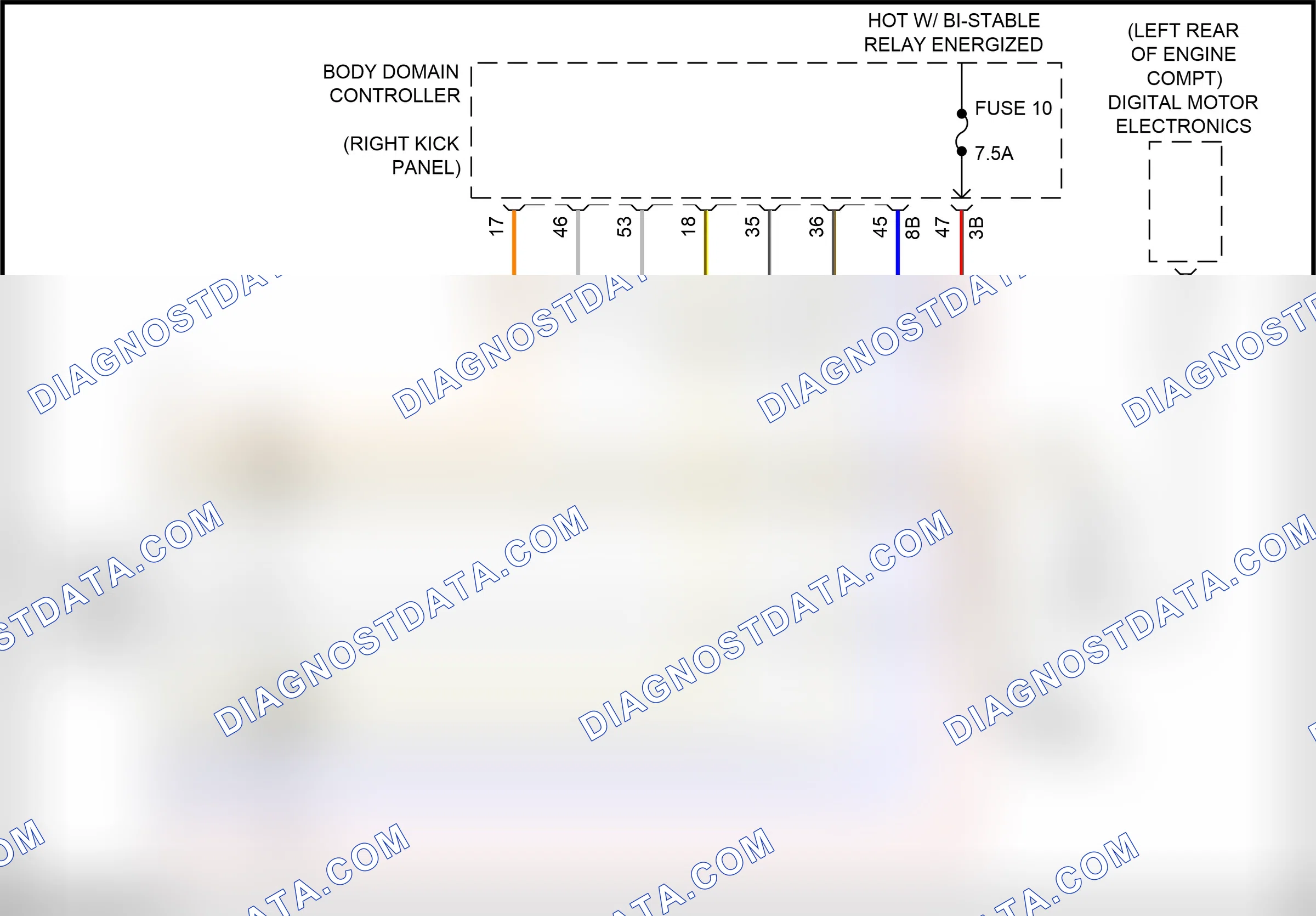 Computer data lines — Data link connector circuit — Data link connector circuit. MINI Cooper III facelift (2018-2021)