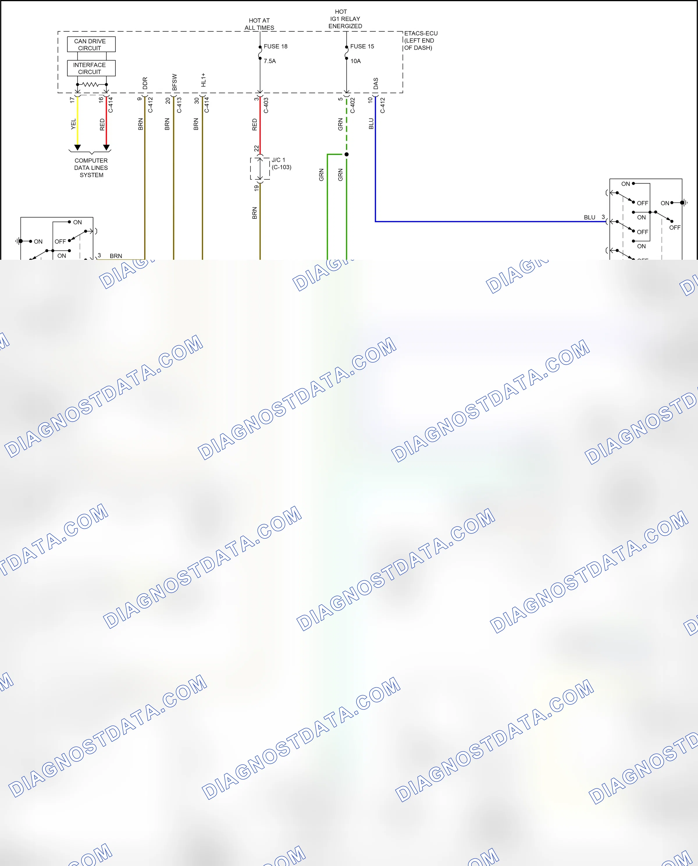 Warning systems — Chime circuit — Chime circuit. Mitsubishi Eclipse Cross I (2017-2022)