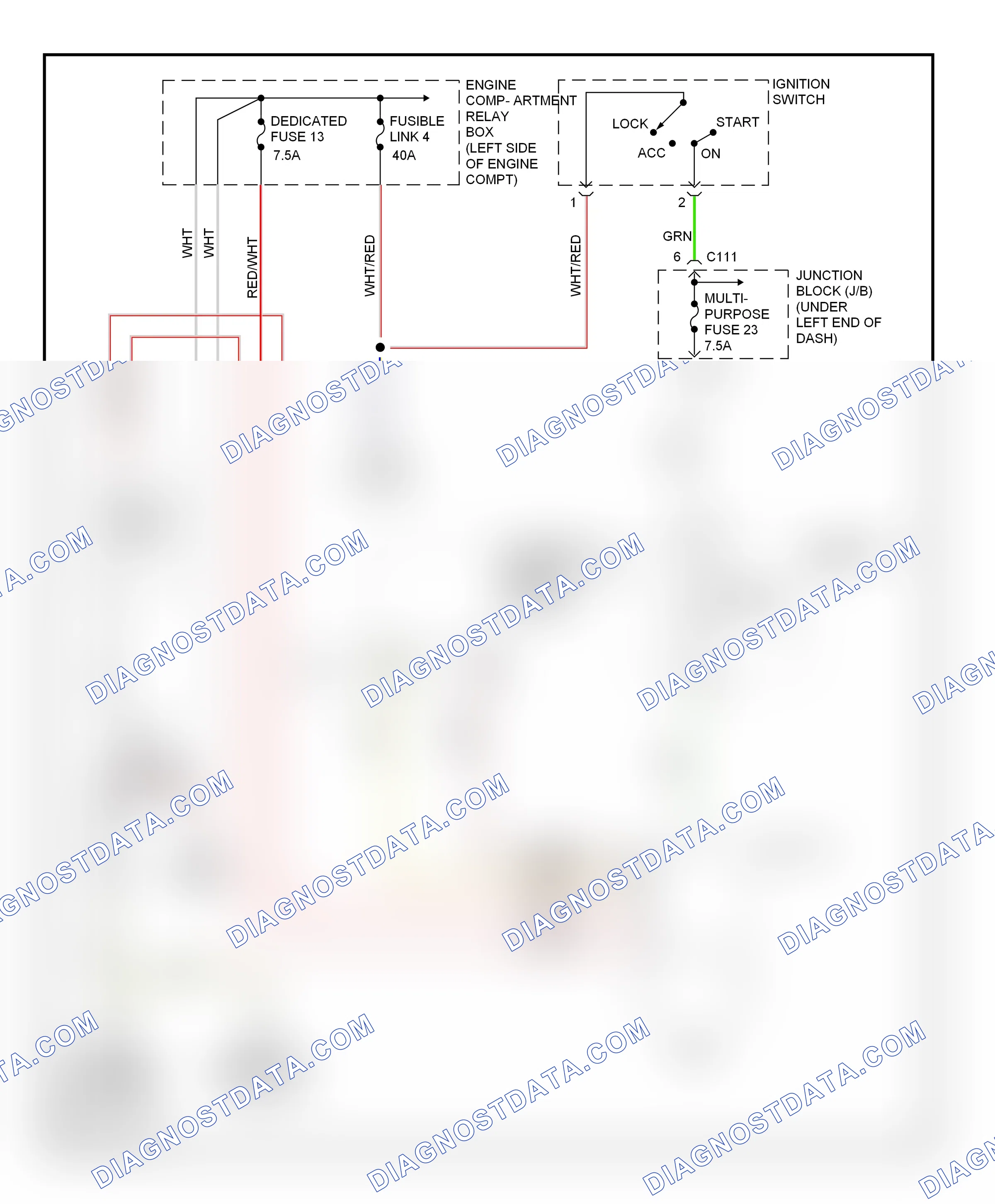 Starting/charging — Charging circuit, a/t — Charging circuit, a/t. Mitsubishi Eclipse III (1999-2005)