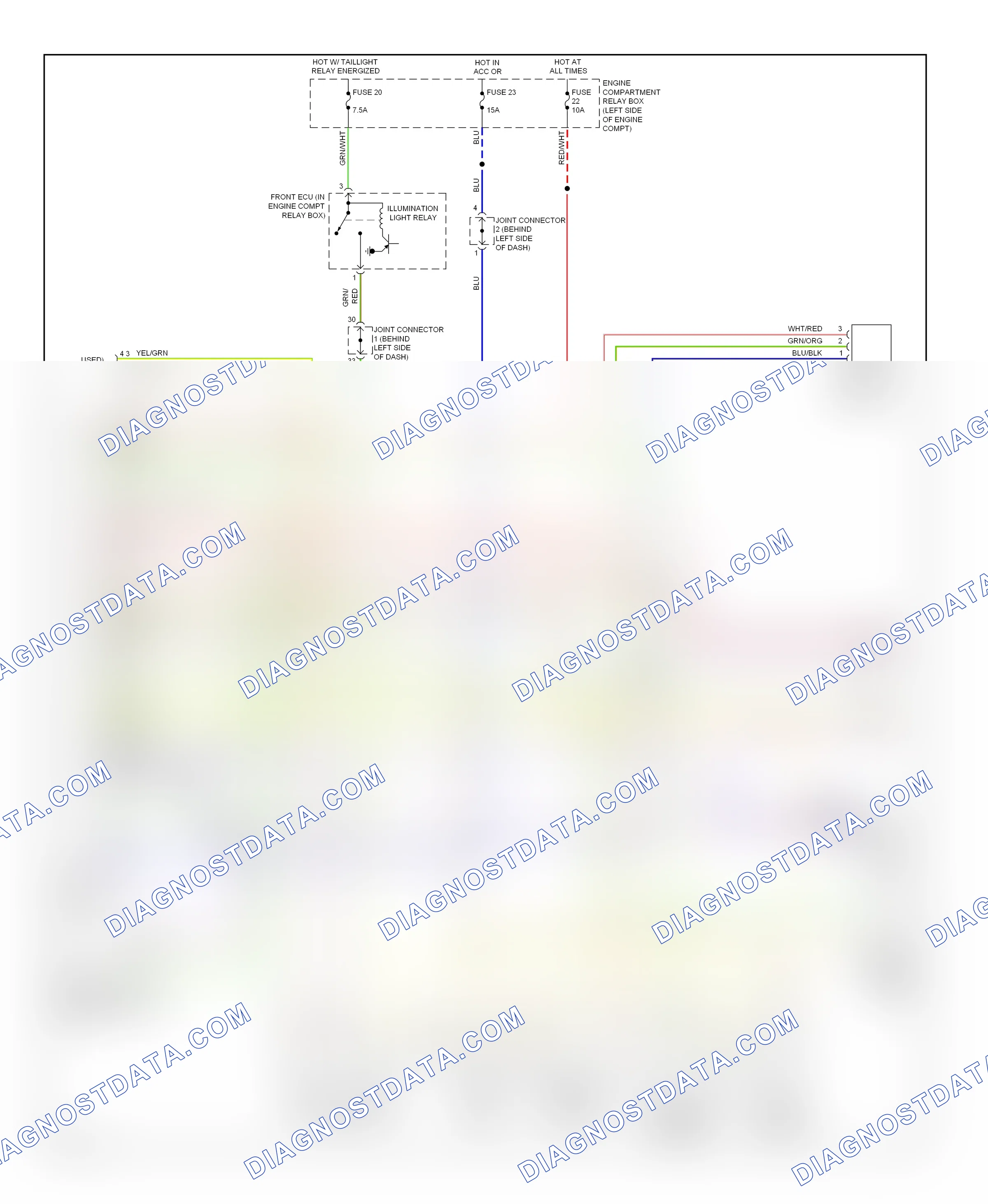 Air conditioning — Automatic a/c circuit — Automatic a/c circuit (1 of 2). Mitsubishi Eclipse IV facelift (2008-2011)