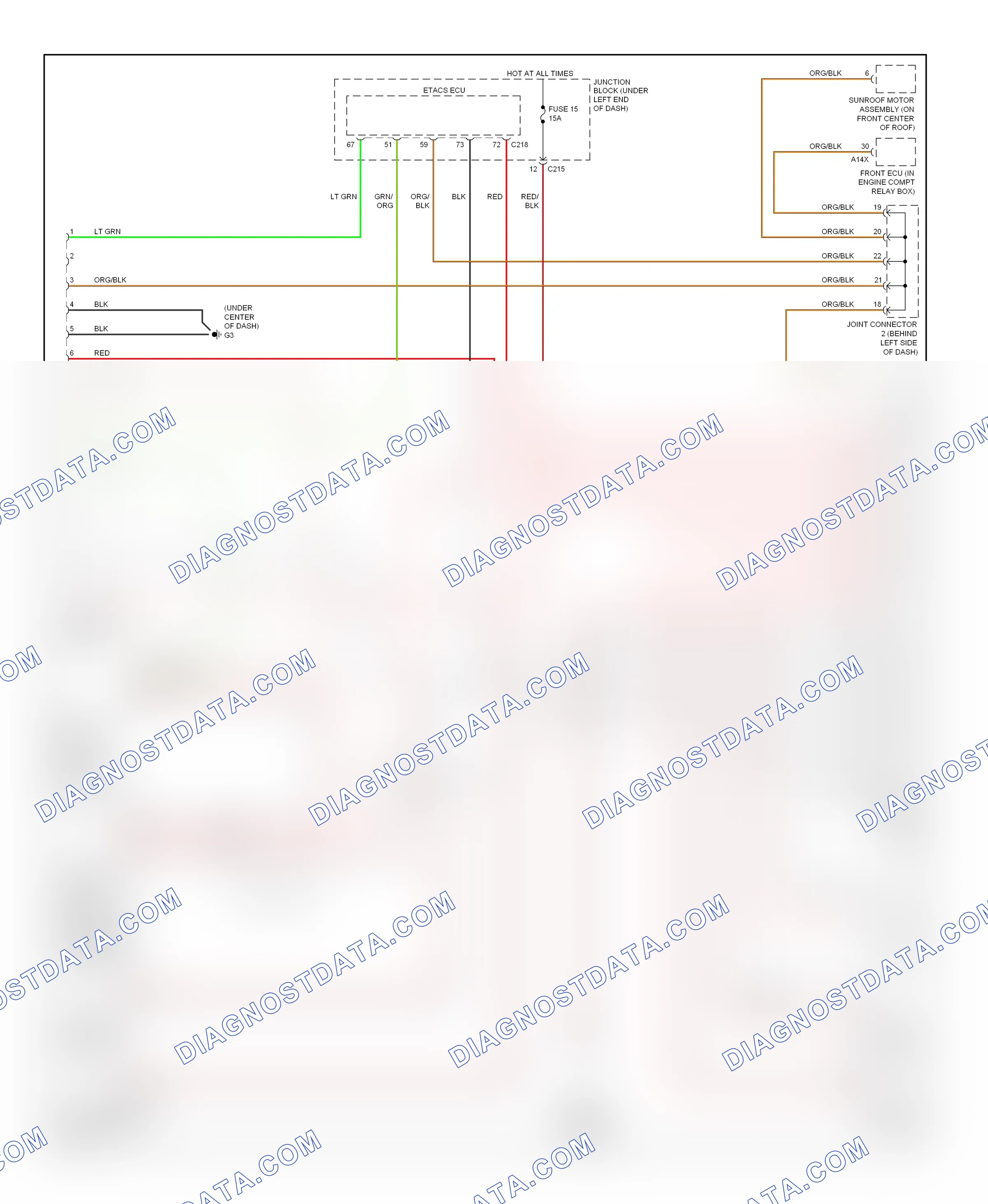 Computer data lines — Computer data lines circuit — Computer data lines circuit. Mitsubishi Eclipse IV facelift (2008-2011)