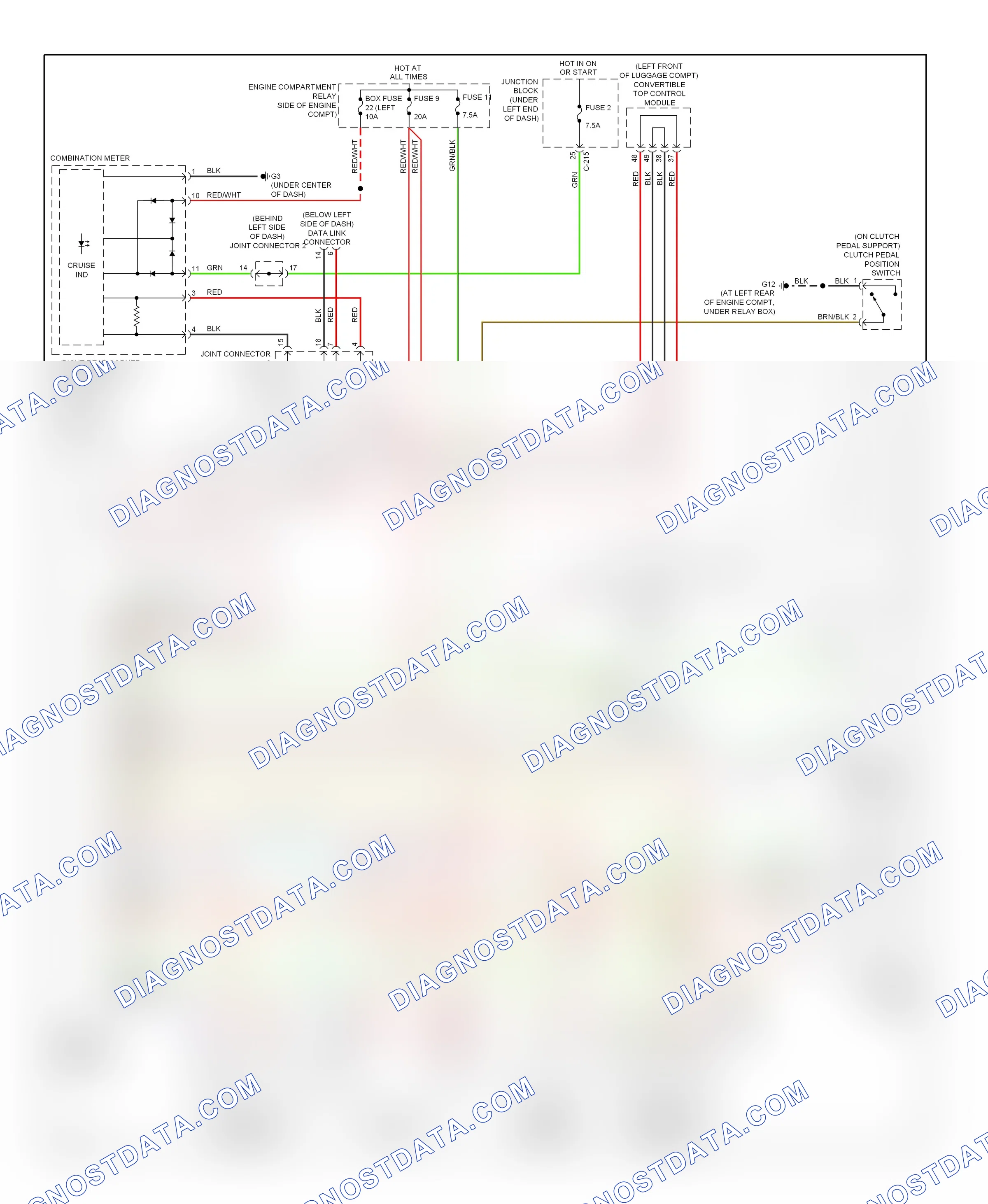 Cruise control — Cruise control circuit, m/t — Cruise control circuit, m/t. Mitsubishi Eclipse IV facelift (2008-2011)