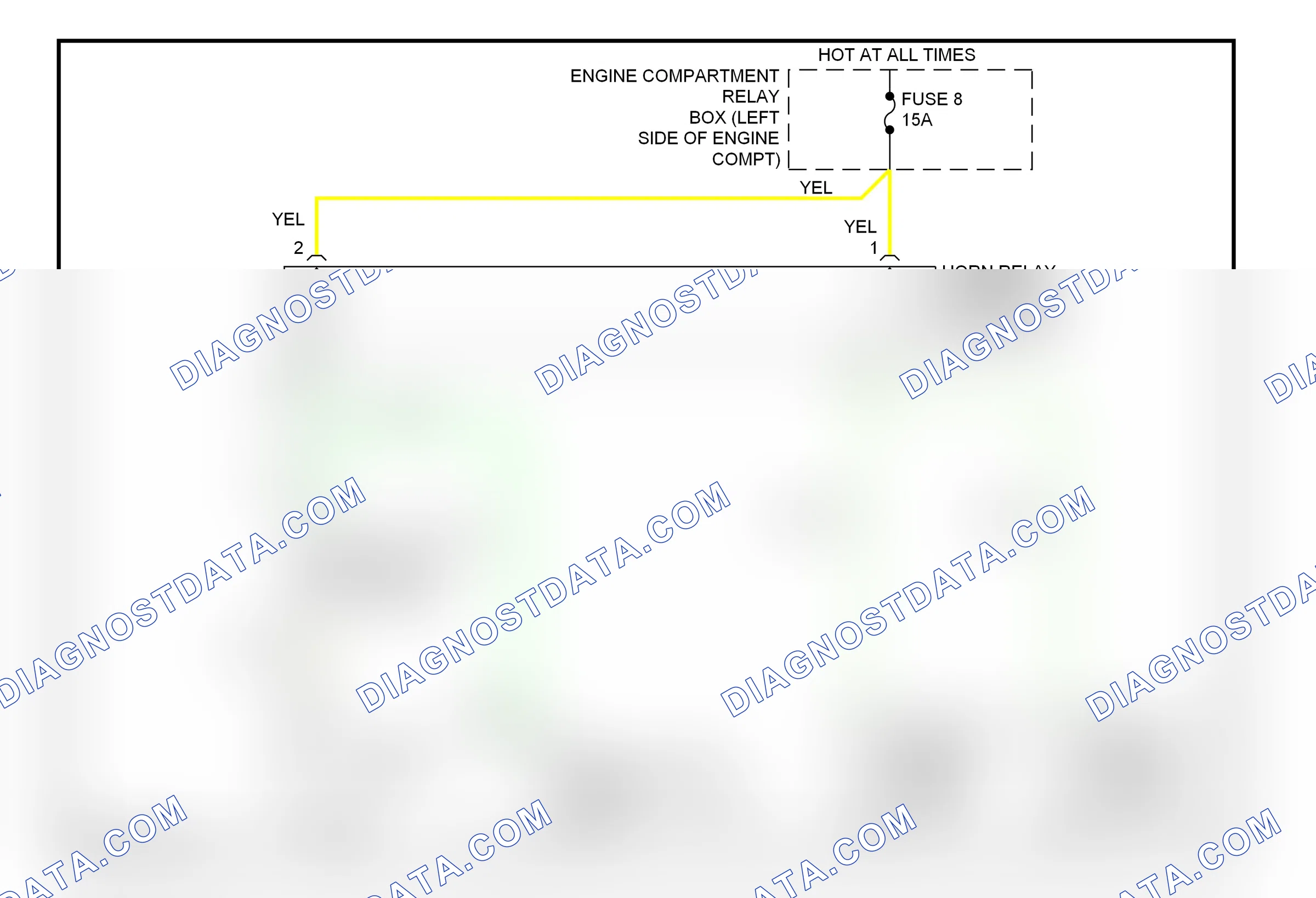Horn — Horn circuit — Horn circuit. Mitsubishi Eclipse IV facelift (2008-2011)