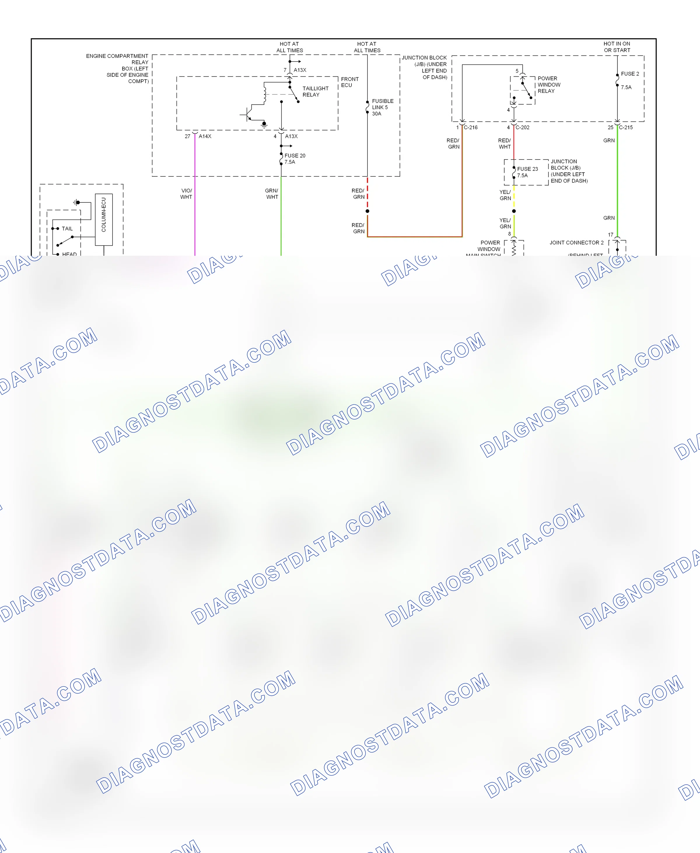 Interior lights — Instrument illumination circuit — Instrument illumination circuit. Mitsubishi Eclipse IV (2005-2008)