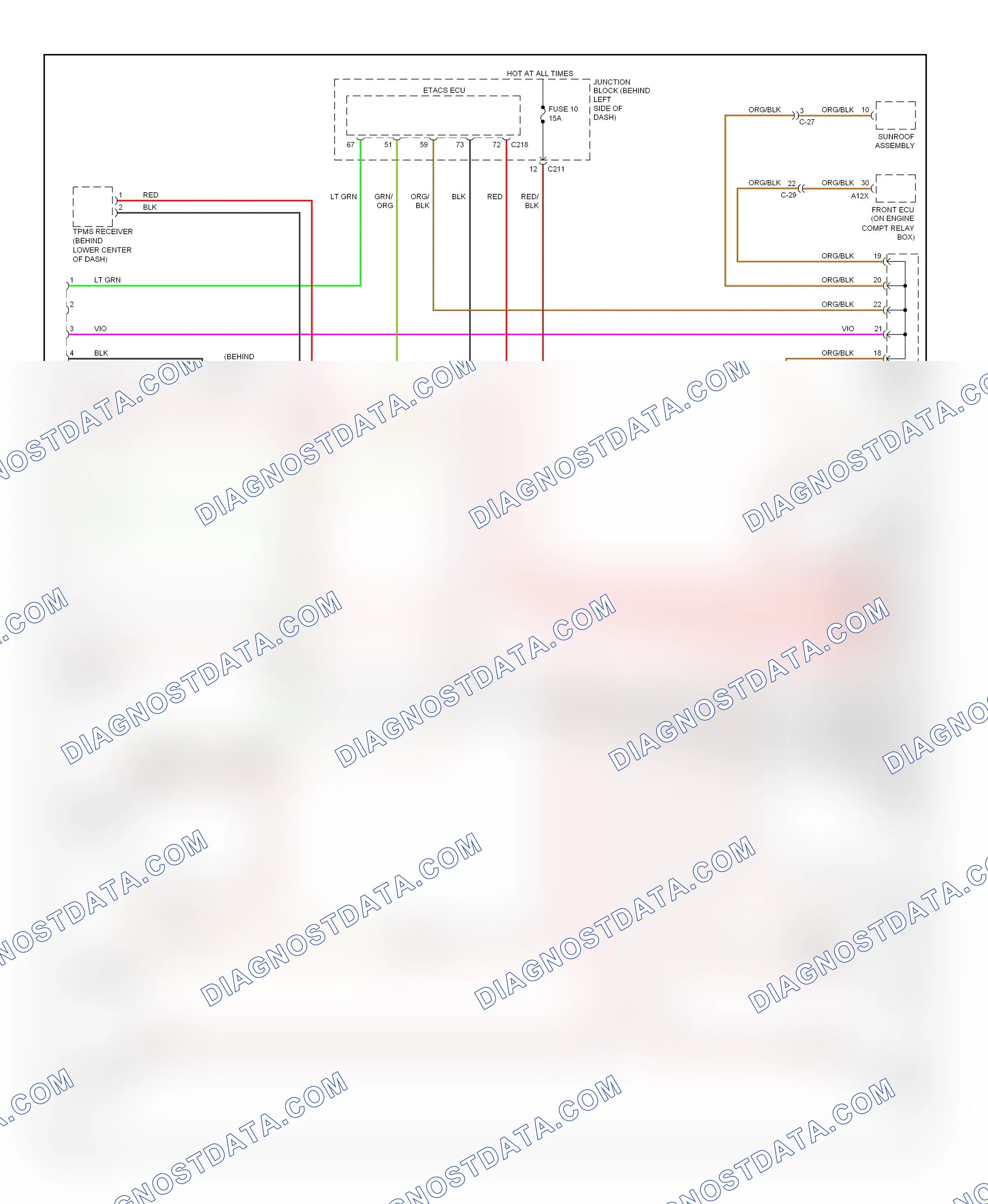 Computer data lines — Computer data lines circuit — Computer data lines circuit. Mitsubishi Galant IX facelift 2 (2008-2012)
