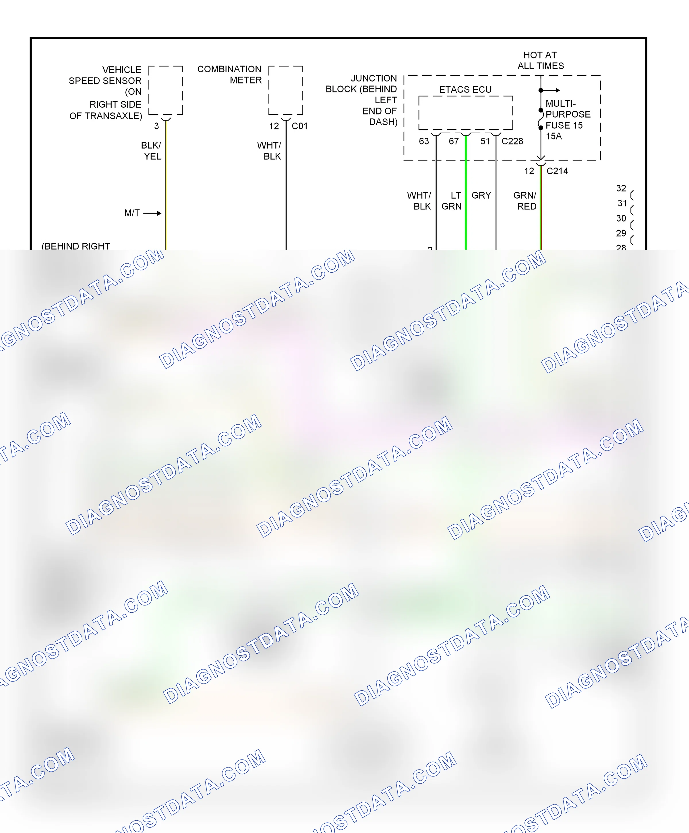 Computer data lines — Computer data lines circuit, except evolution — Computer data lines circuit, except evolution. Mitsubishi Lancer IX (2000-2007)