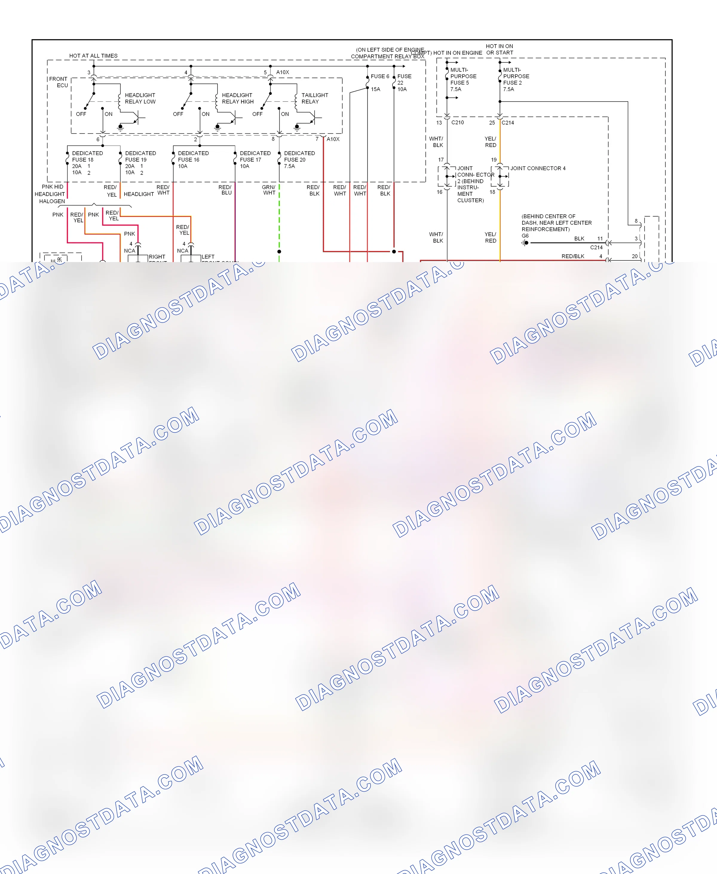 Headlights — Headlights circuit, evolution — Headlights circuit, evolution. Mitsubishi Lancer IX (2000-2007)