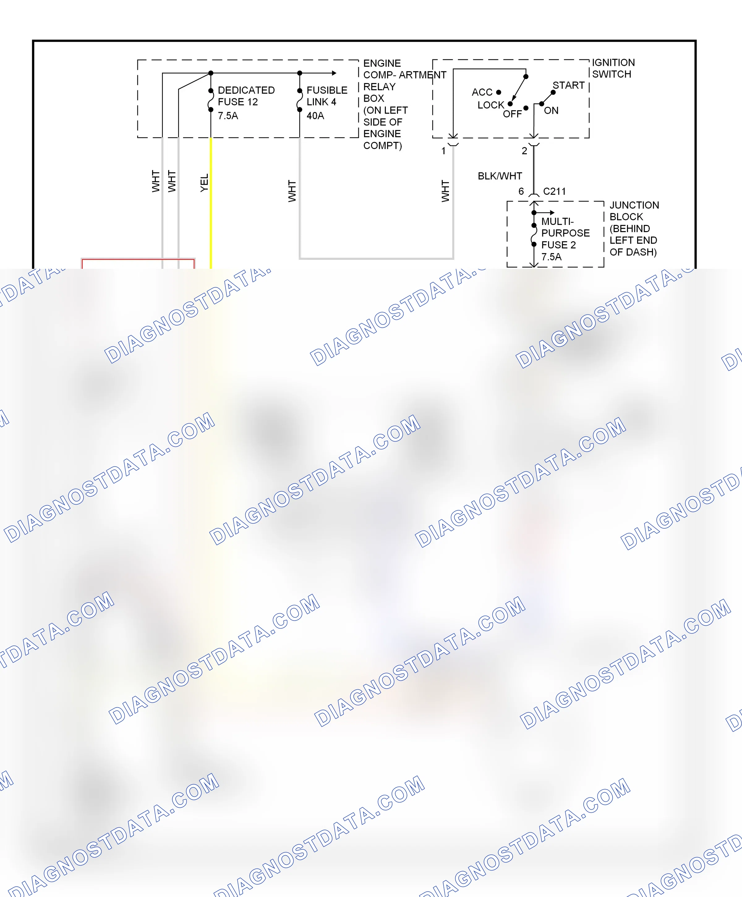 Starting/charging — Charging circuit, except evolution — Charging circuit, except evolution. Mitsubishi Lancer IX (2000-2007)