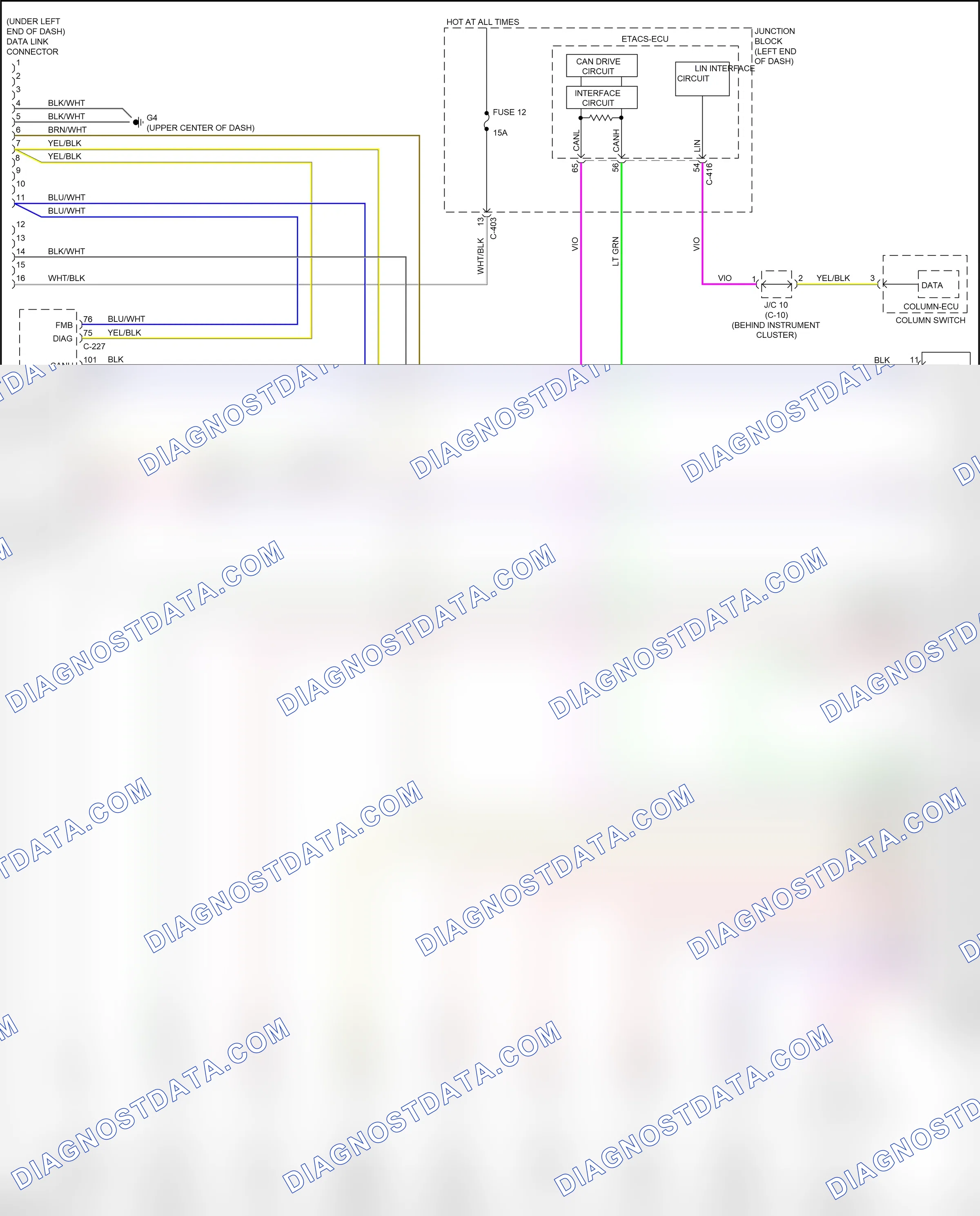 Computer data lines — Computer data lines circuit — Computer data lines circuit. Mitsubishi Mirage VI facelift (2015-2020)