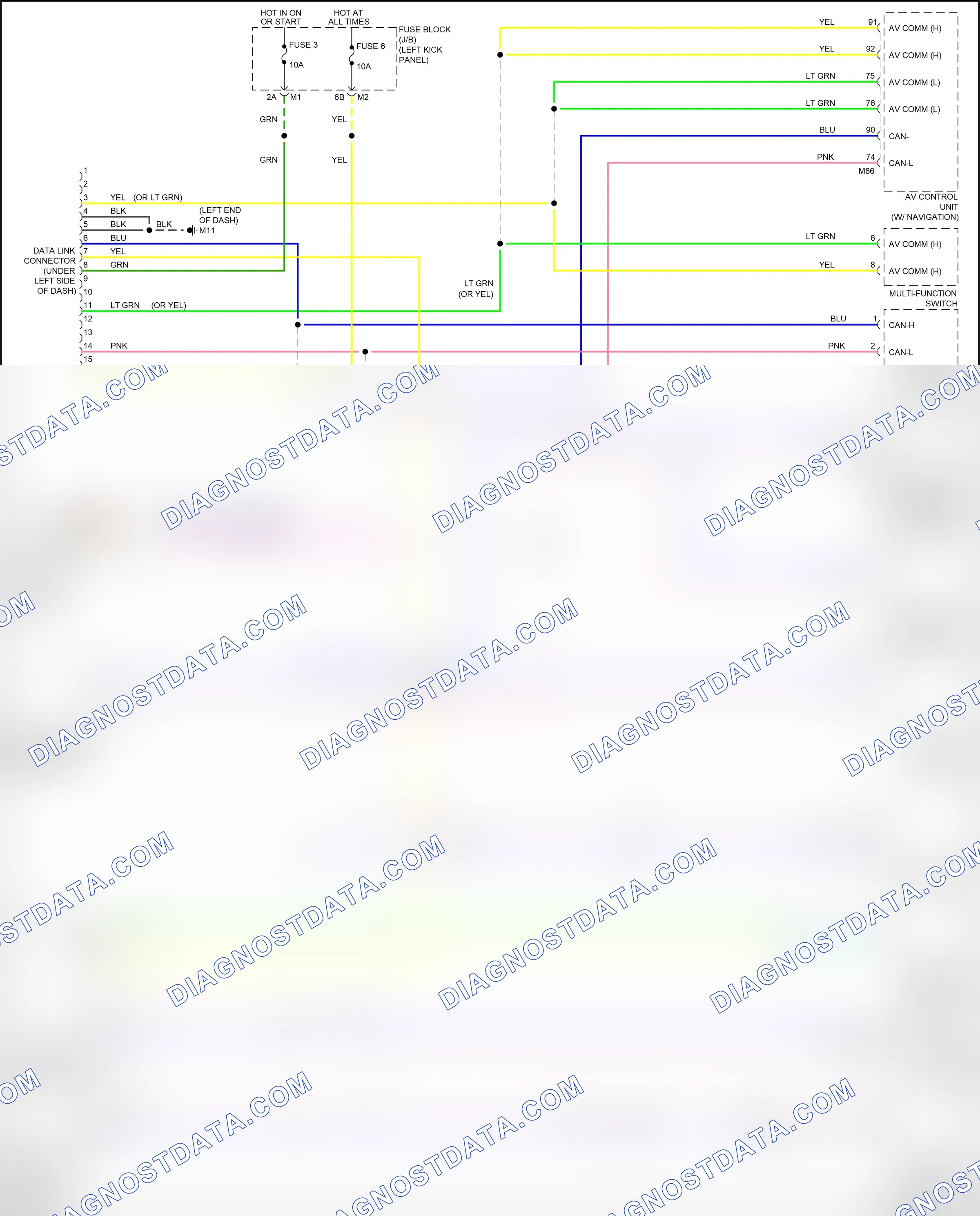 Computer data lines — Computer data lines circuit — Computer data lines circuit. Nissan 370Z I facelift (2012-2020)