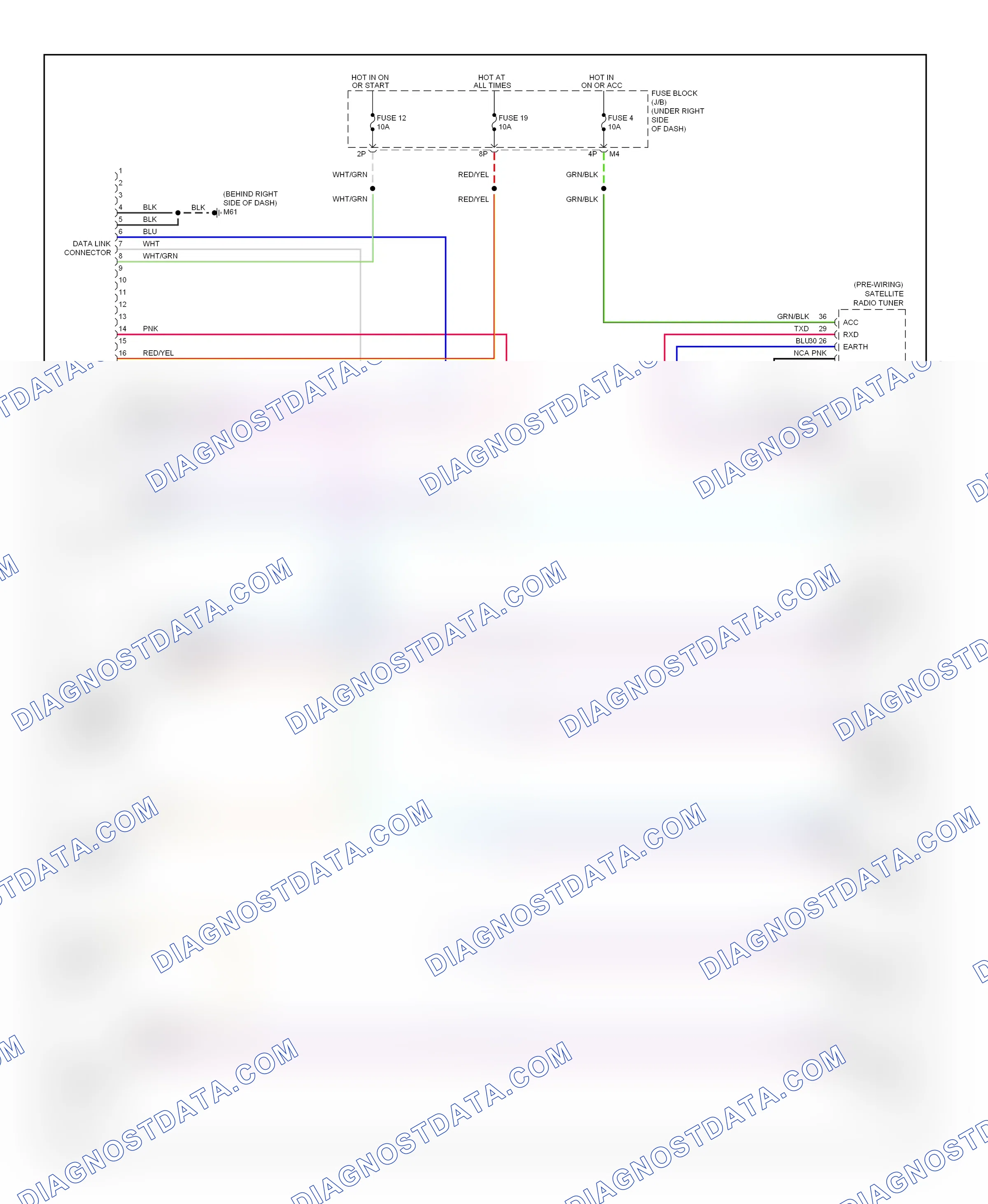 Computer data lines — Computer data lines circuit — Computer data lines circuit. Nissan Frontier D22 (1998-2007)
