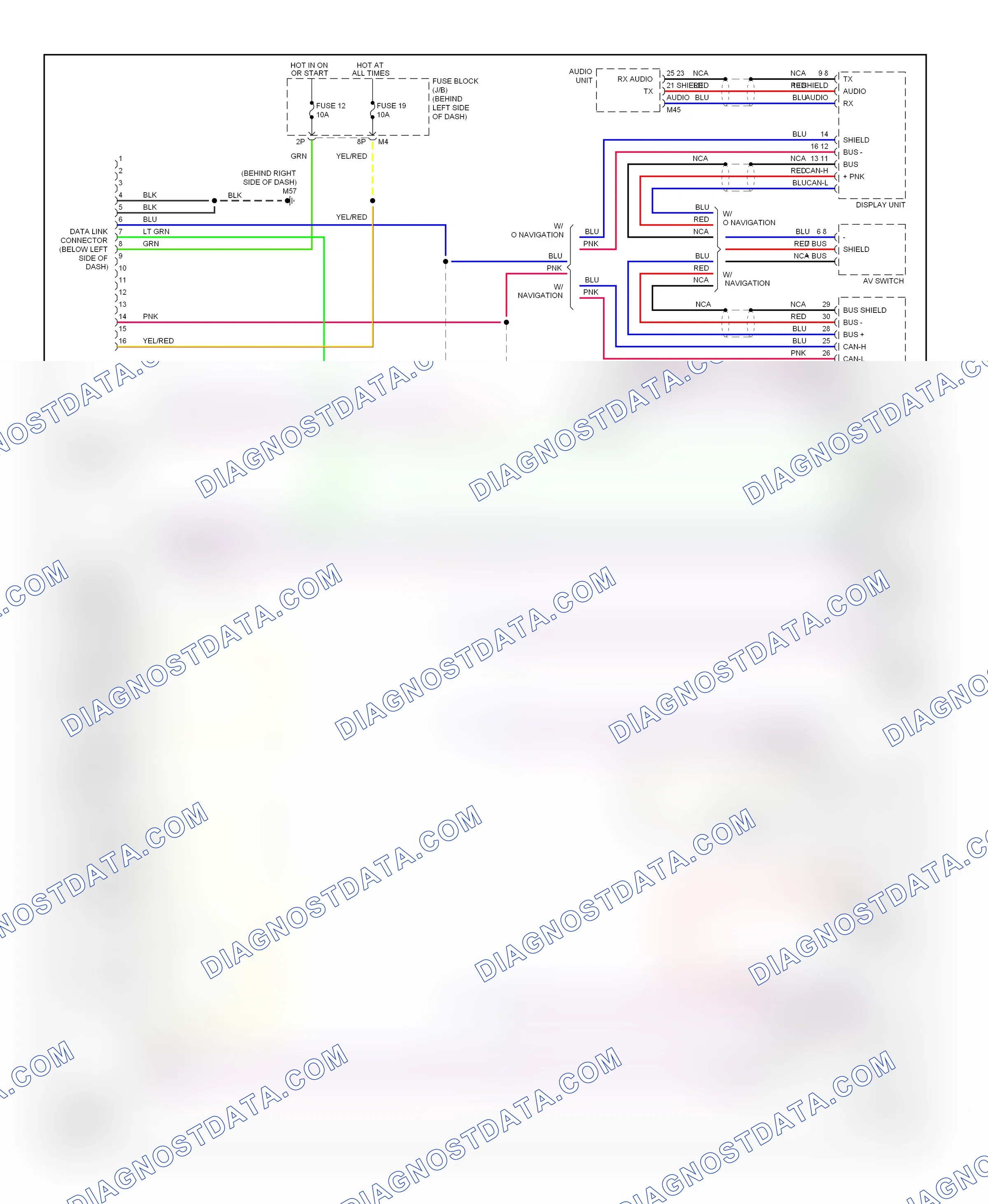 Computer data lines — Computer data lines circuit — Computer data lines circuit. Nissan Maxima A34 (2003-2008)