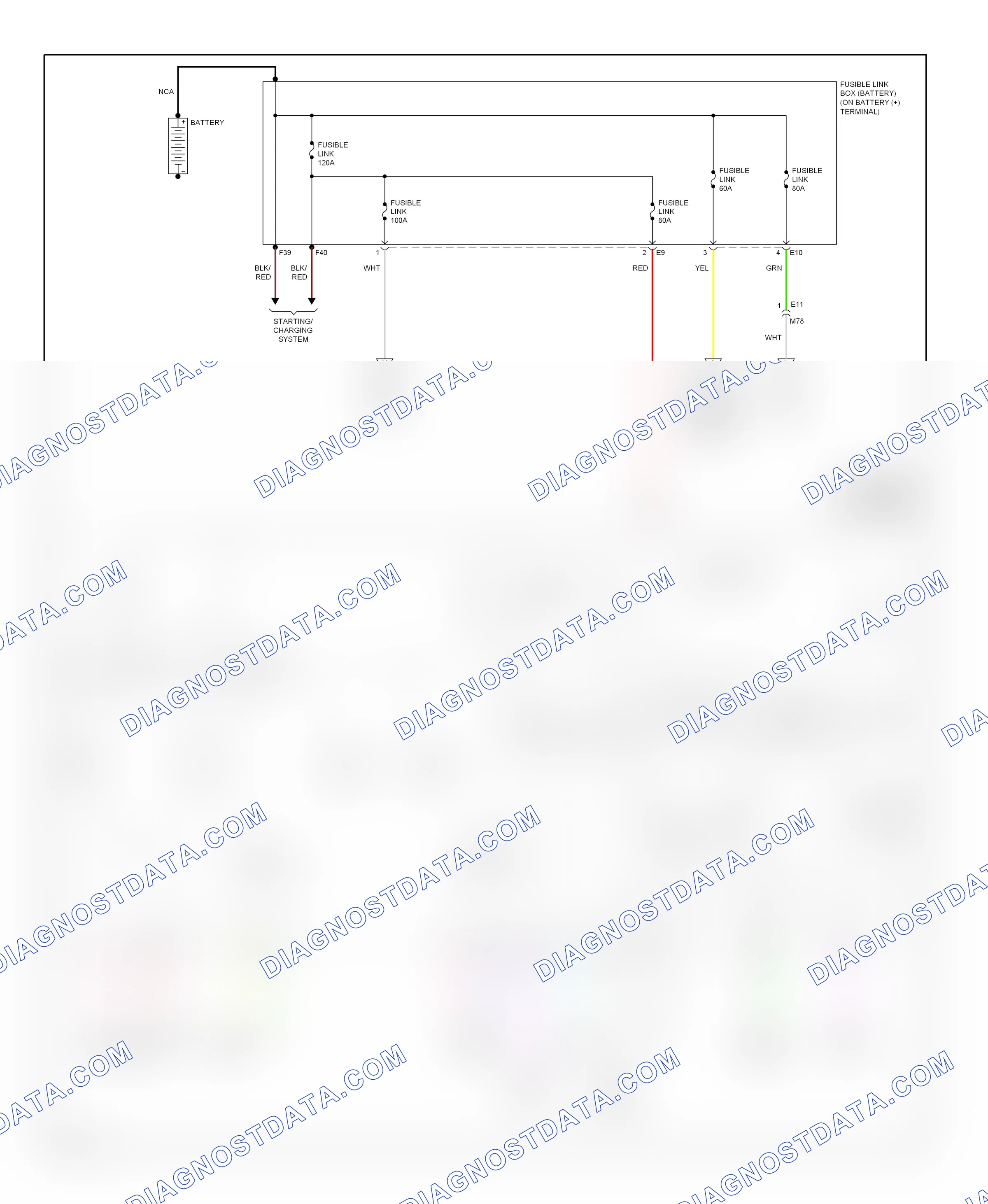 Power distribution — Power distribution circuit — Power distribution circuit (1 of 3). Nissan Note E12 (2012-2016)