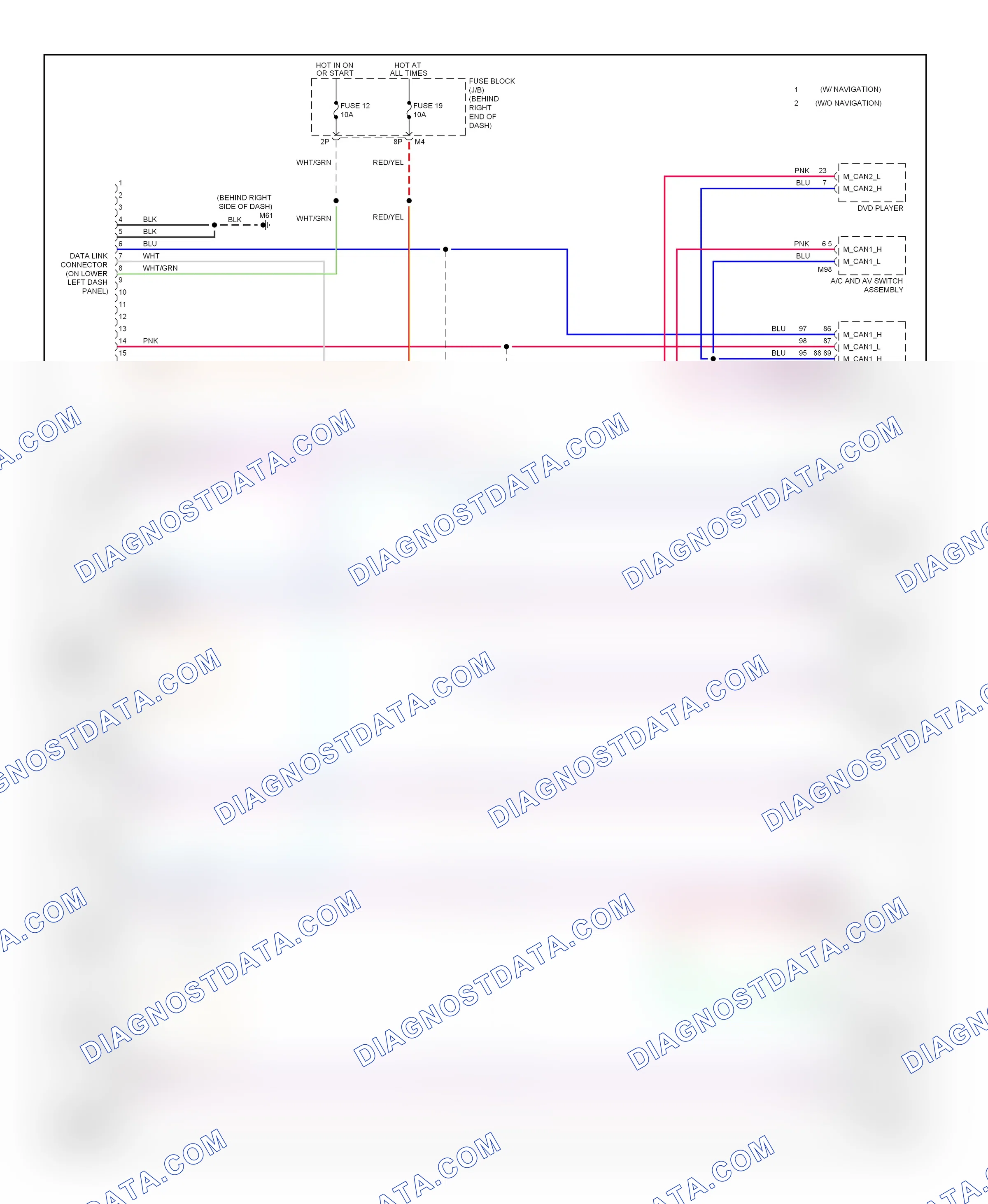 Computer data lines — Computer data lines circuit — Computer data lines circuit. Nissan Pathfinder III (2004-2010)