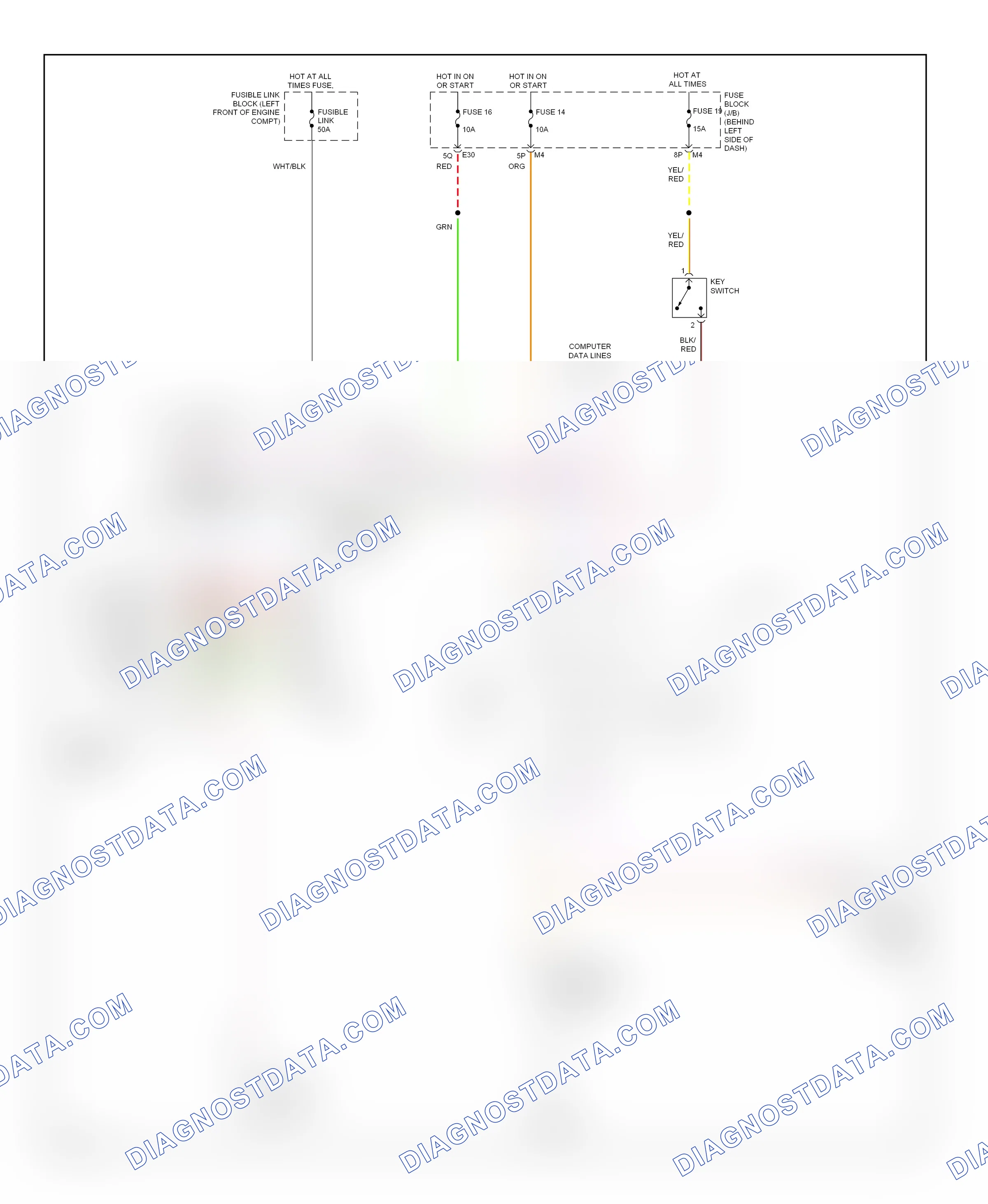 Warning systems — Warning systems circuit — Warning systems circuit. Nissan Quest III (2003-2009)