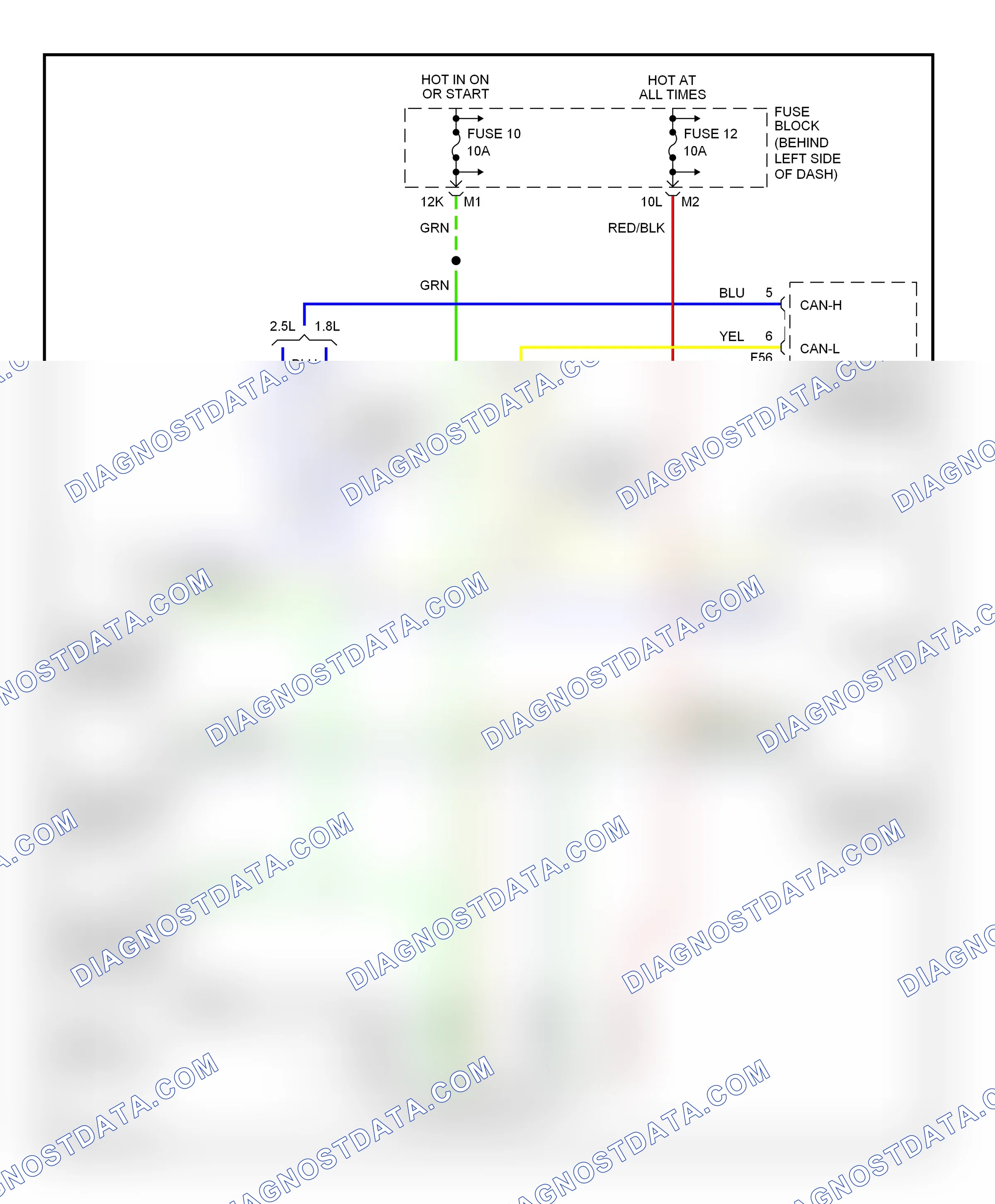Computer data lines — Computer data lines circuit — Computer data lines circuit. Nissan Sentra B15 (1998-2006)