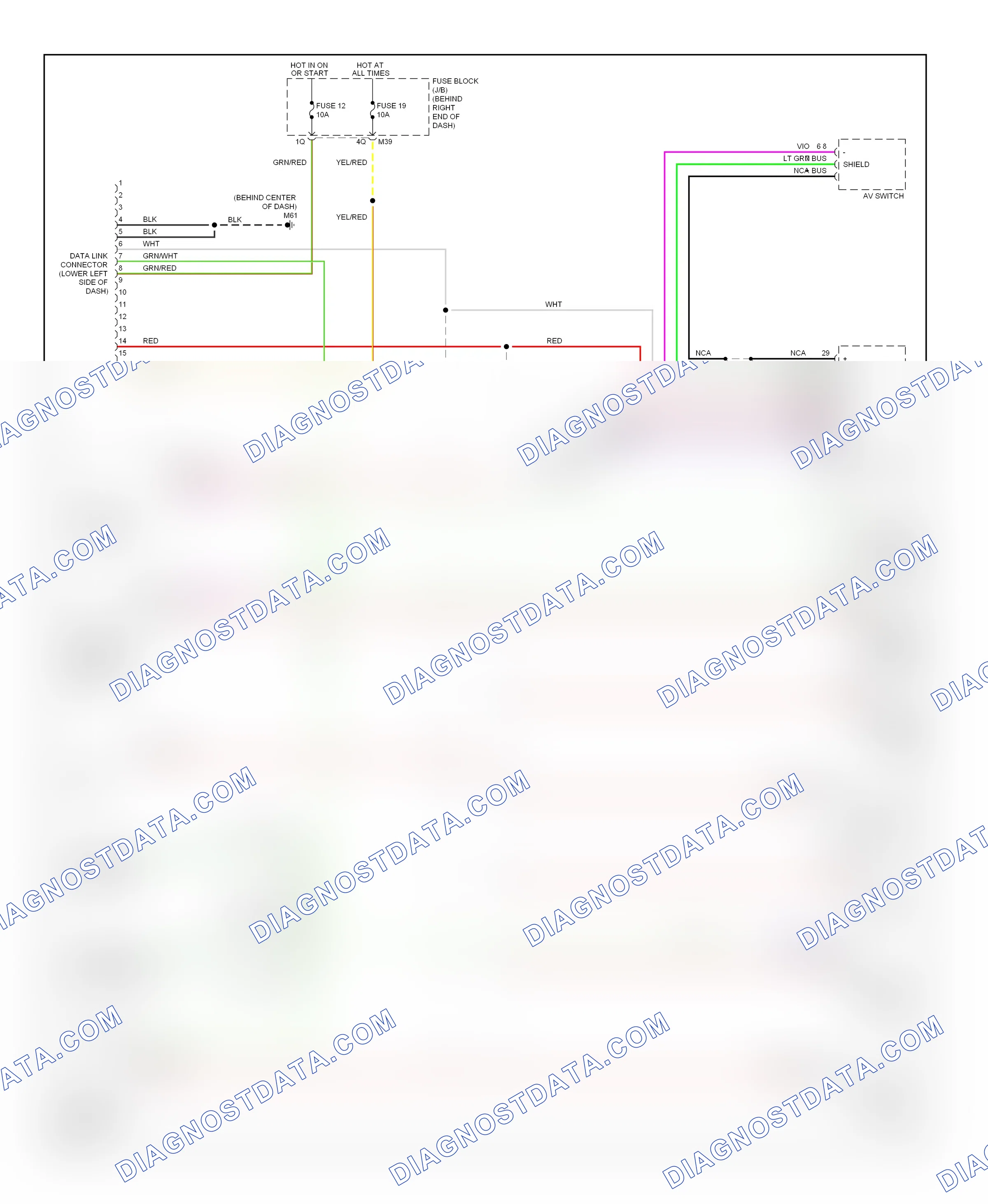 Computer data lines — Computer data lines circuit — Computer data lines circuit. Nissan Titan I (2003-2006)