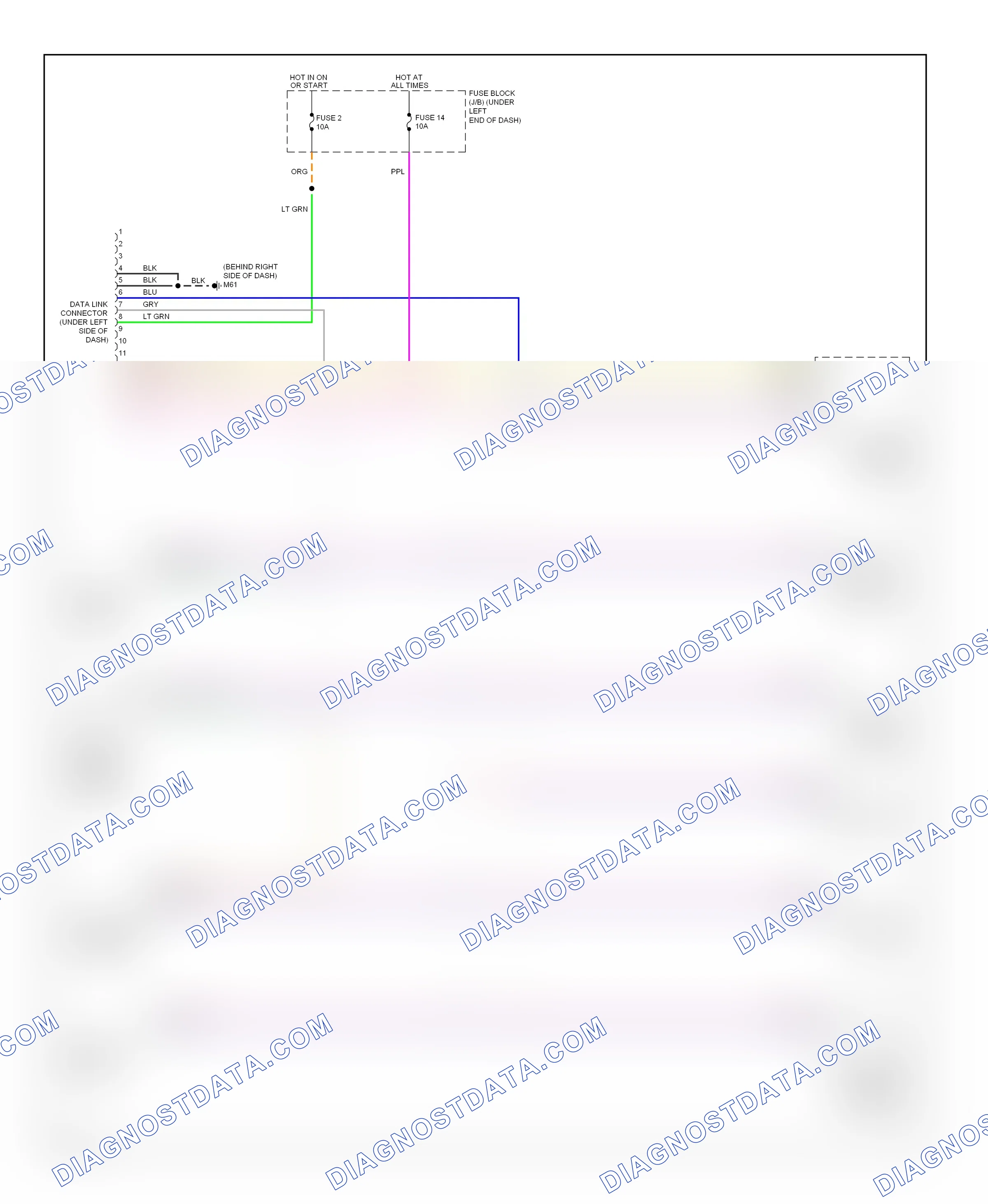 Computer data lines — Computer data lines circuit — Computer data lines circuit. Nissan Versa I (2006-2012)