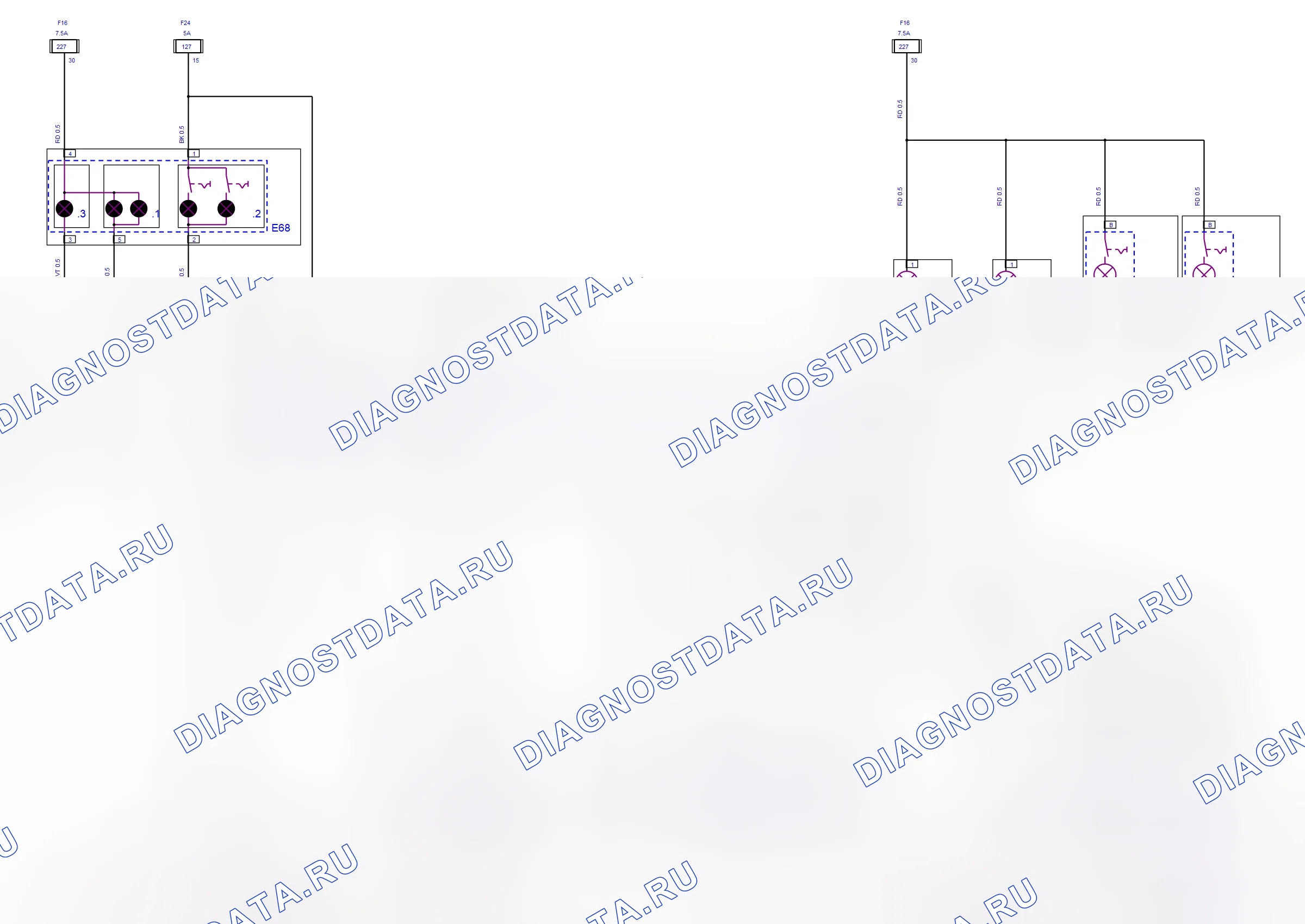 Body System — Mirrors — wiring diagram (2009-2011) — Mirrors — wiring diagram (2009-2011), Diagram 2 of 2. Opel Combo C (2002-2011)