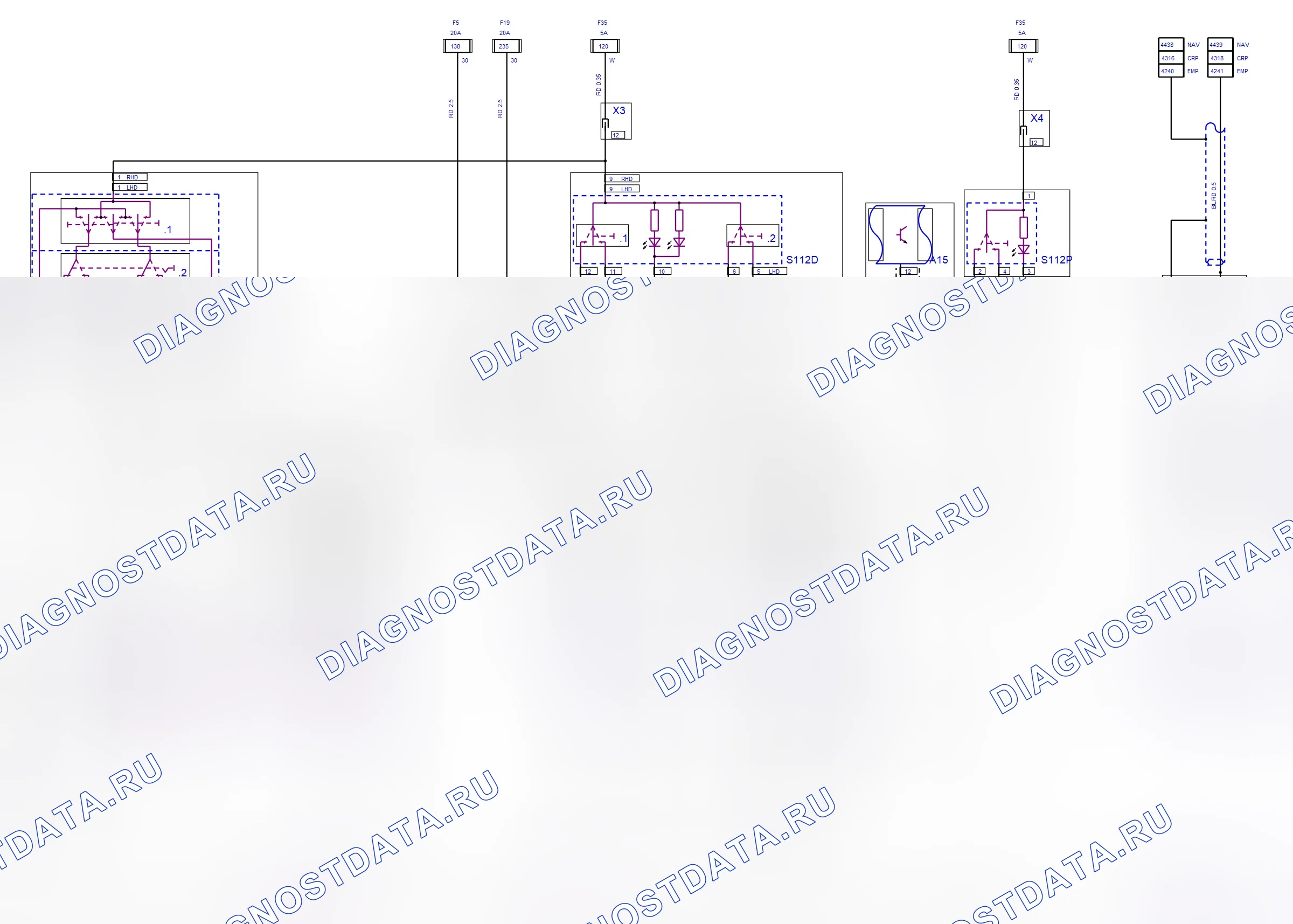 Body System — Window Lifter — wiring diagram (2009-2011) — Window Lifter — wiring diagram (2009-2011), Diagram 1 of 2. Opel Combo C (2002-2011)