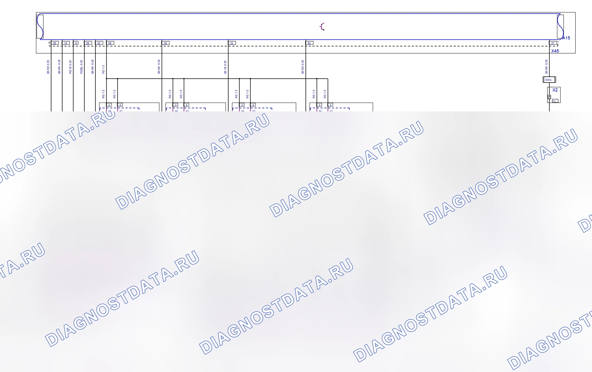 Body System — Body Control System — wiring diagram (2007) — Body Control System — wiring diagram (2007), Diagram 3 of 5. Opel Combo C (2002-2011)