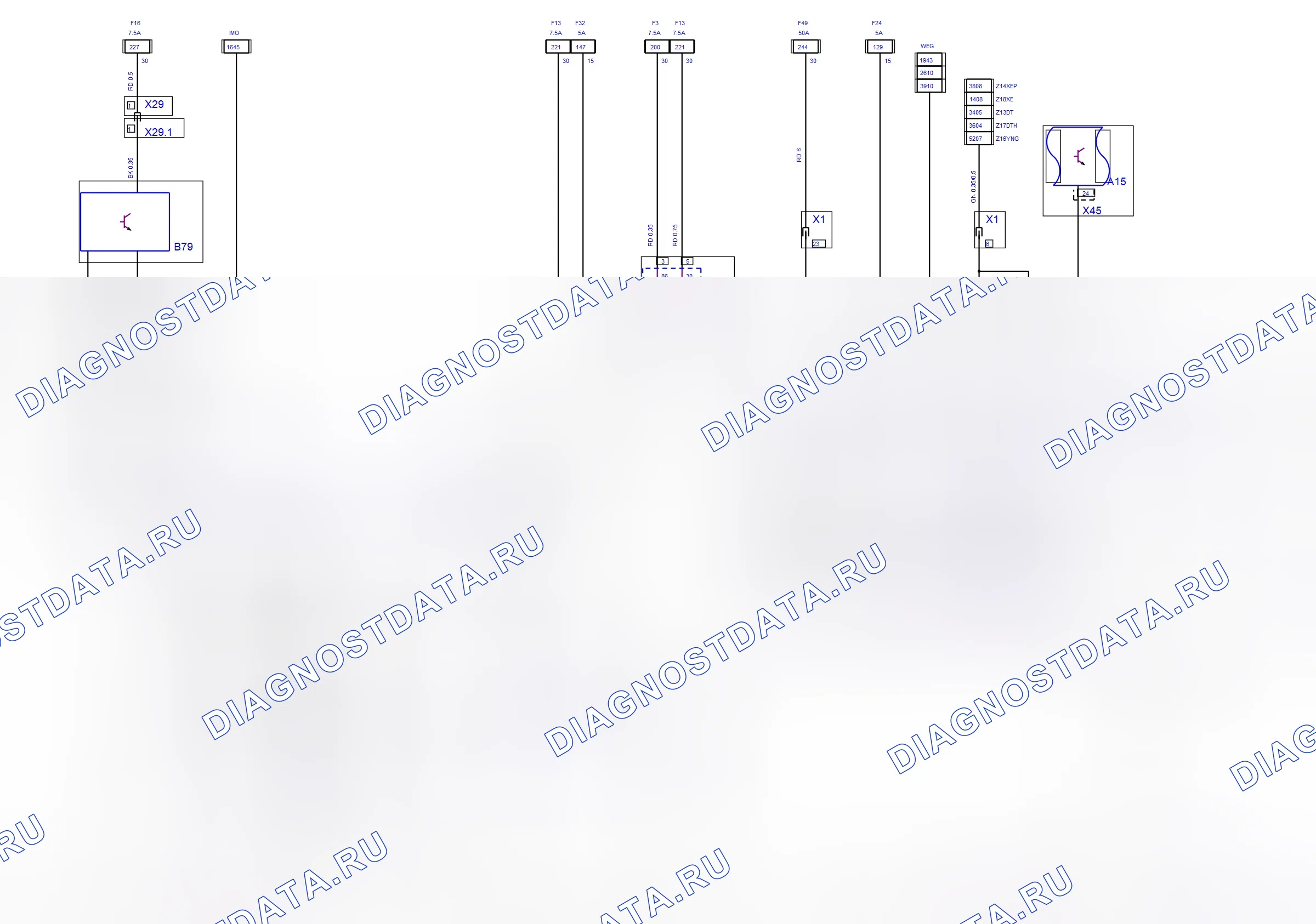 Chassis System — Power Steering — wiring diagram (2009-2011) — Power Steering — wiring diagram (2009-2011). Opel Combo C (2002-2011)