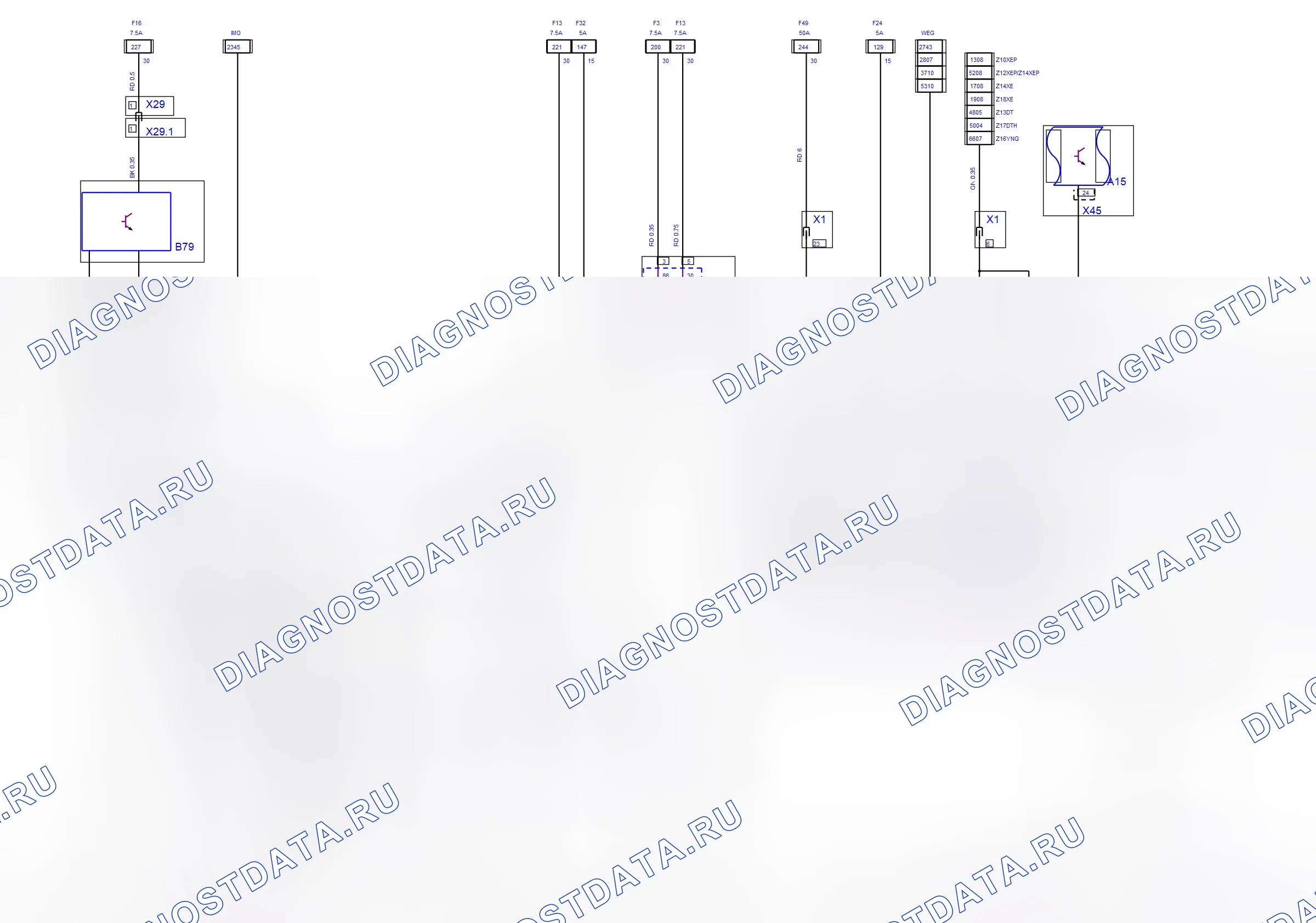 Chassis System — Power Steering — wiring diagram (2006) — Power Steering — wiring diagram (2006). Opel Combo C (2002-2011)