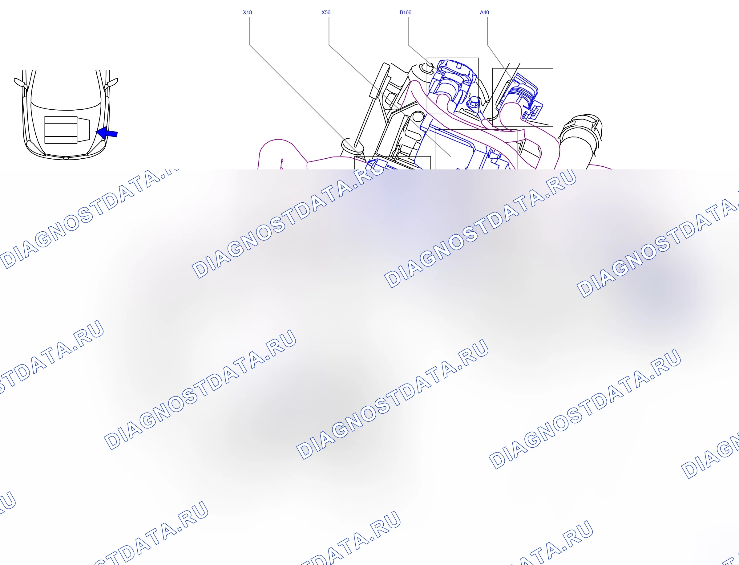 Component locations — Component locations: Power train - Engine, transmission side  Engine Z14XE (P6043) — Component locations: Power train - Engine, transmission side  Engine Z14XE (P6043). Opel Combo C (2002-2011)