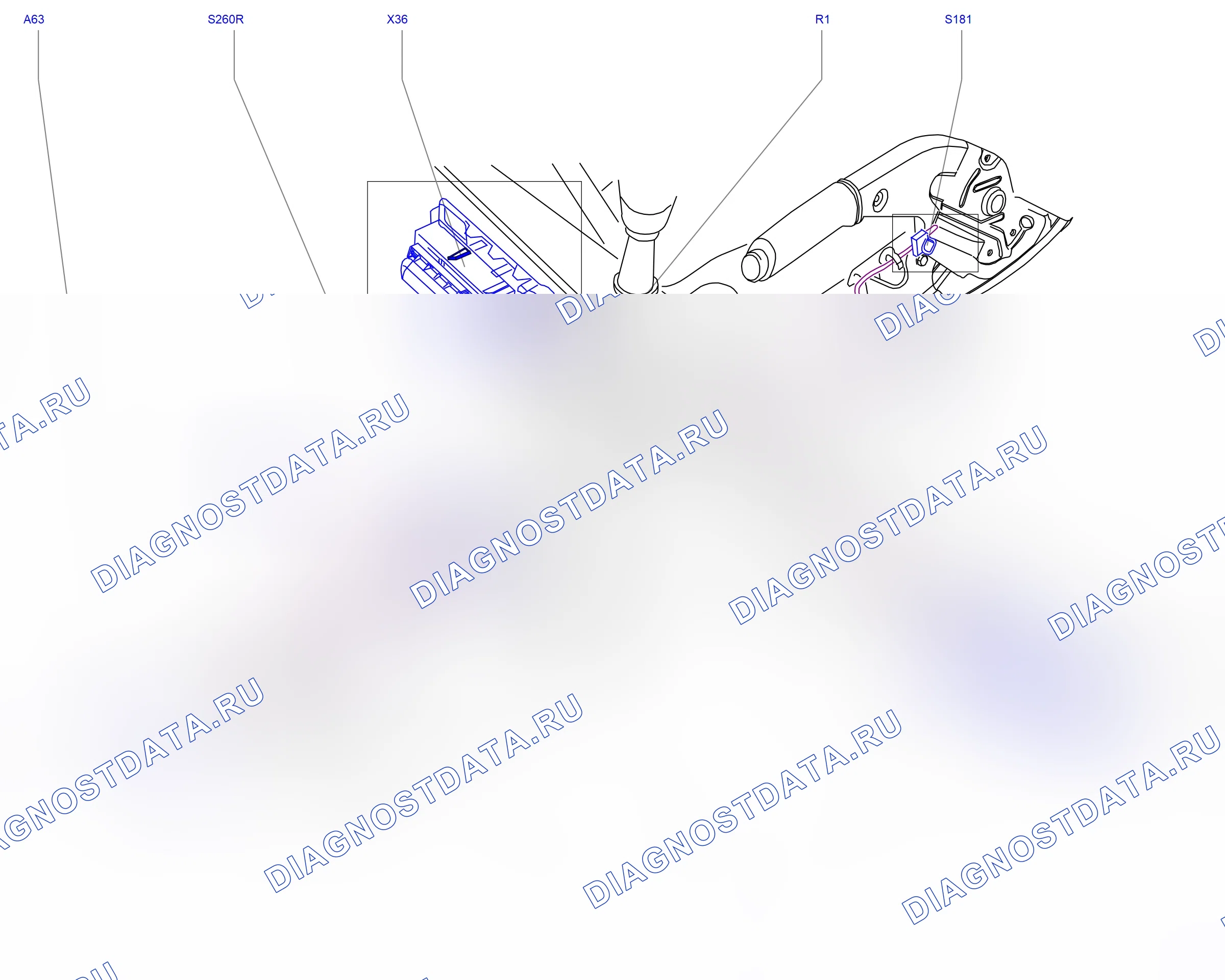 Component locations — Component locations: Passenger compartment - Centre console  Right-hand drive (P11679) — Component locations: Passenger compartment - Centre console  Right-hand drive (P11679). Opel Combo C (2002-2011)