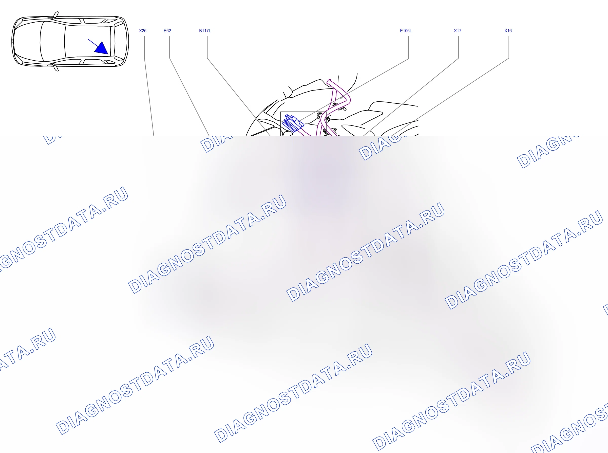 Component locations — Component locations: Body rear - C-pillar, left  Not Combo (P6068) — Component locations: Body rear - C-pillar, left  Not Combo (P6068). Opel Combo C (2002-2011)
